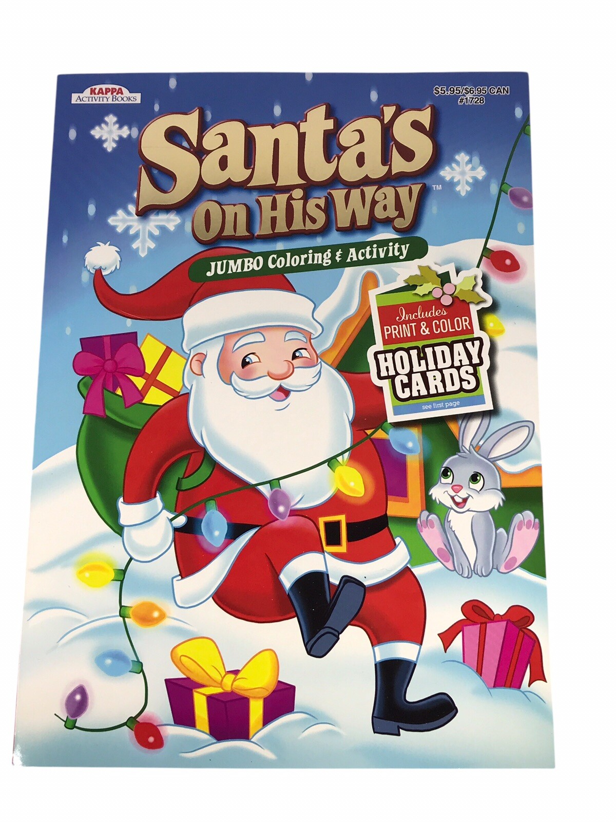 Santa’s On His Way Book Jumbo Coloring Activity Paperback 62 Pages