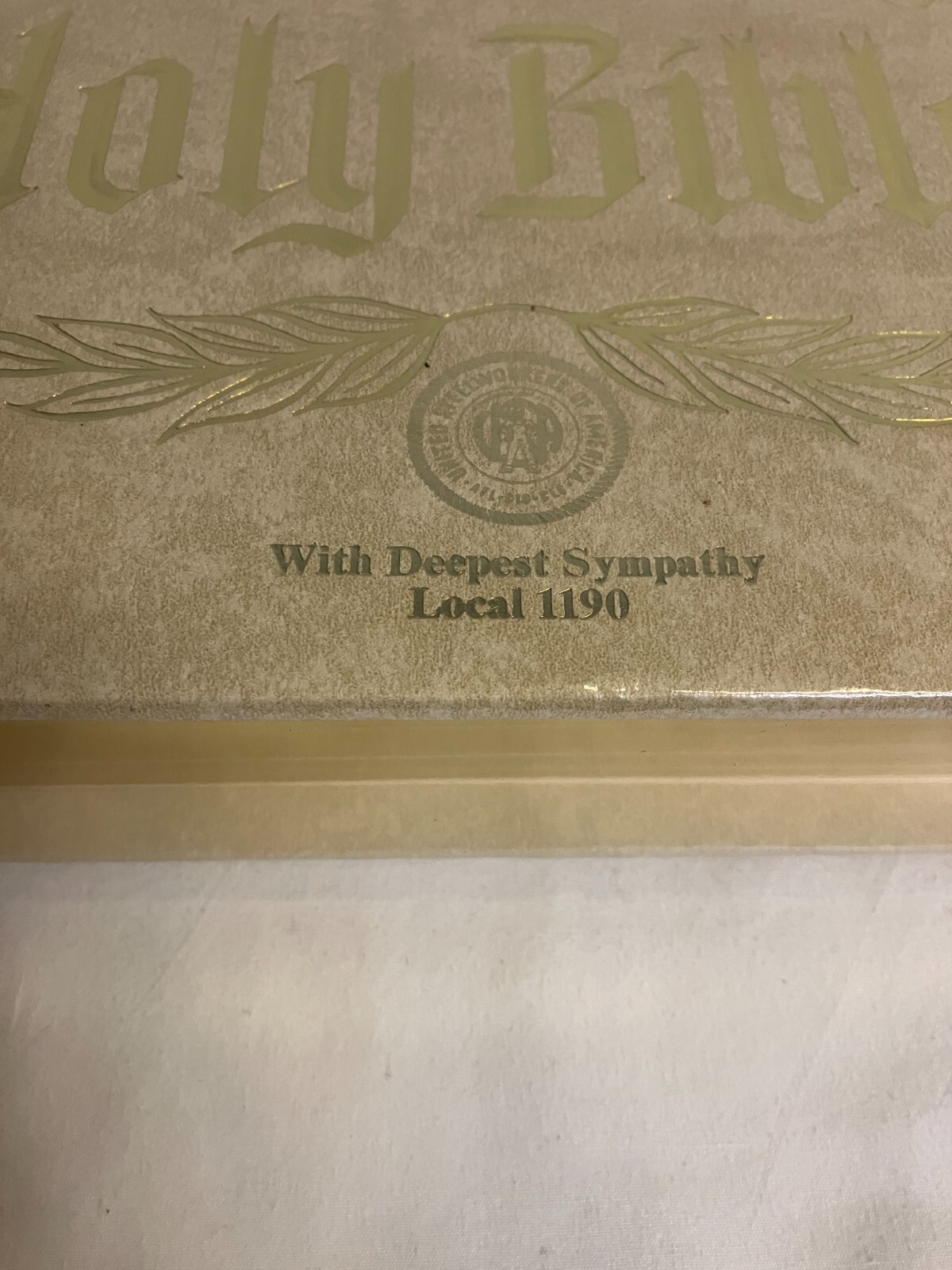 Sealed Holy Heirloom Family Bible King James Version United Steelworkers 1190