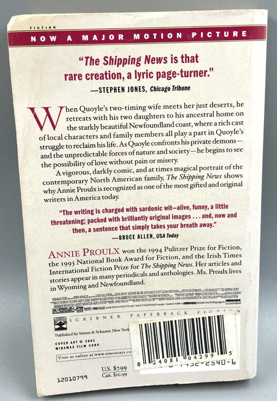 The Shipping News Annie Proulx Book