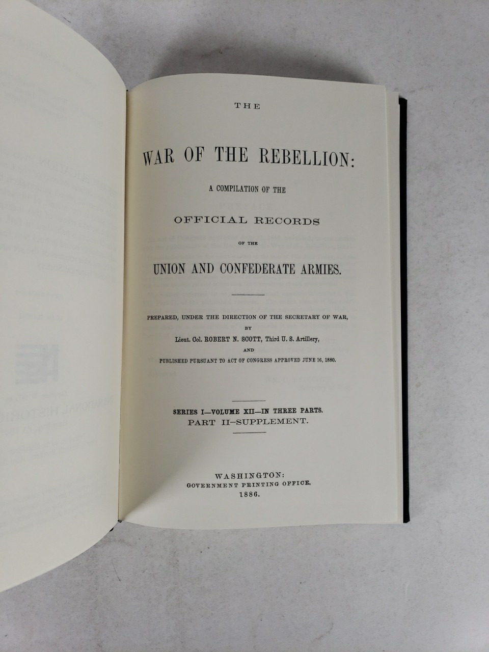 War of the Rebellion Official Records Series I volume 12, Part 2, Supplement