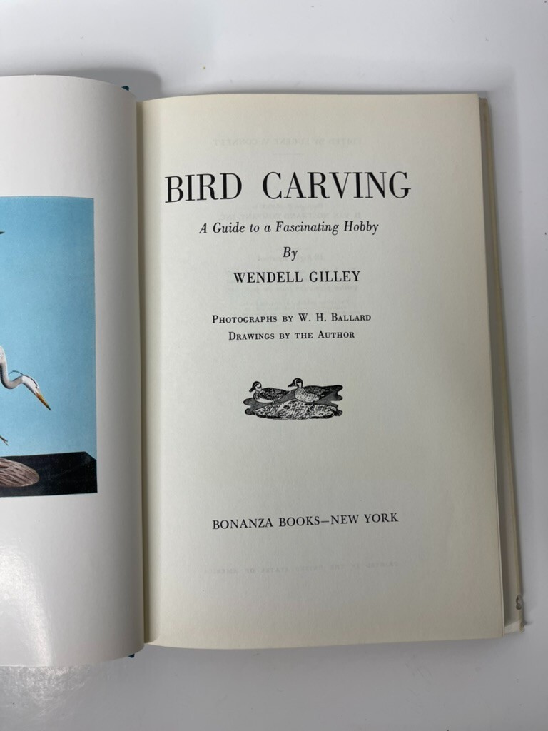 Bird Carving by Wendell Gilley, 1961. Hardcover Dust Jacket