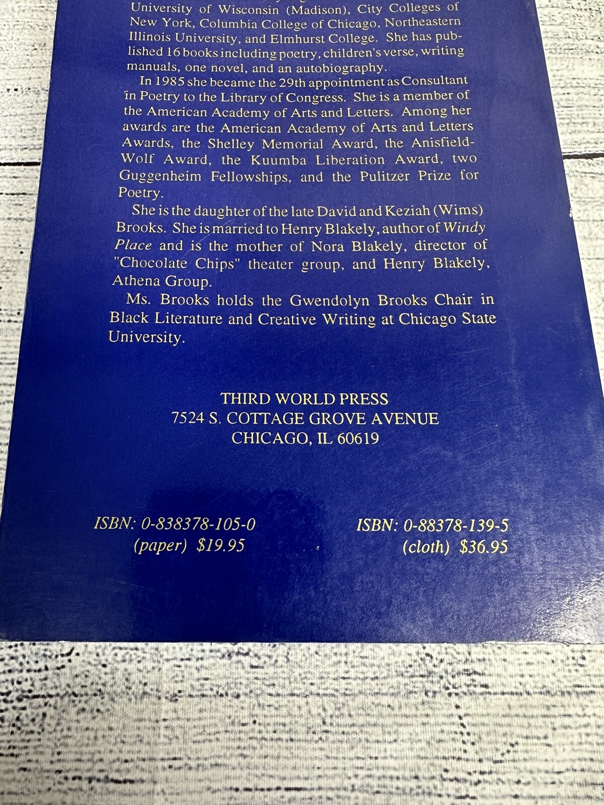 BLACKS By Gwendolyn Brooks – Paperback Book