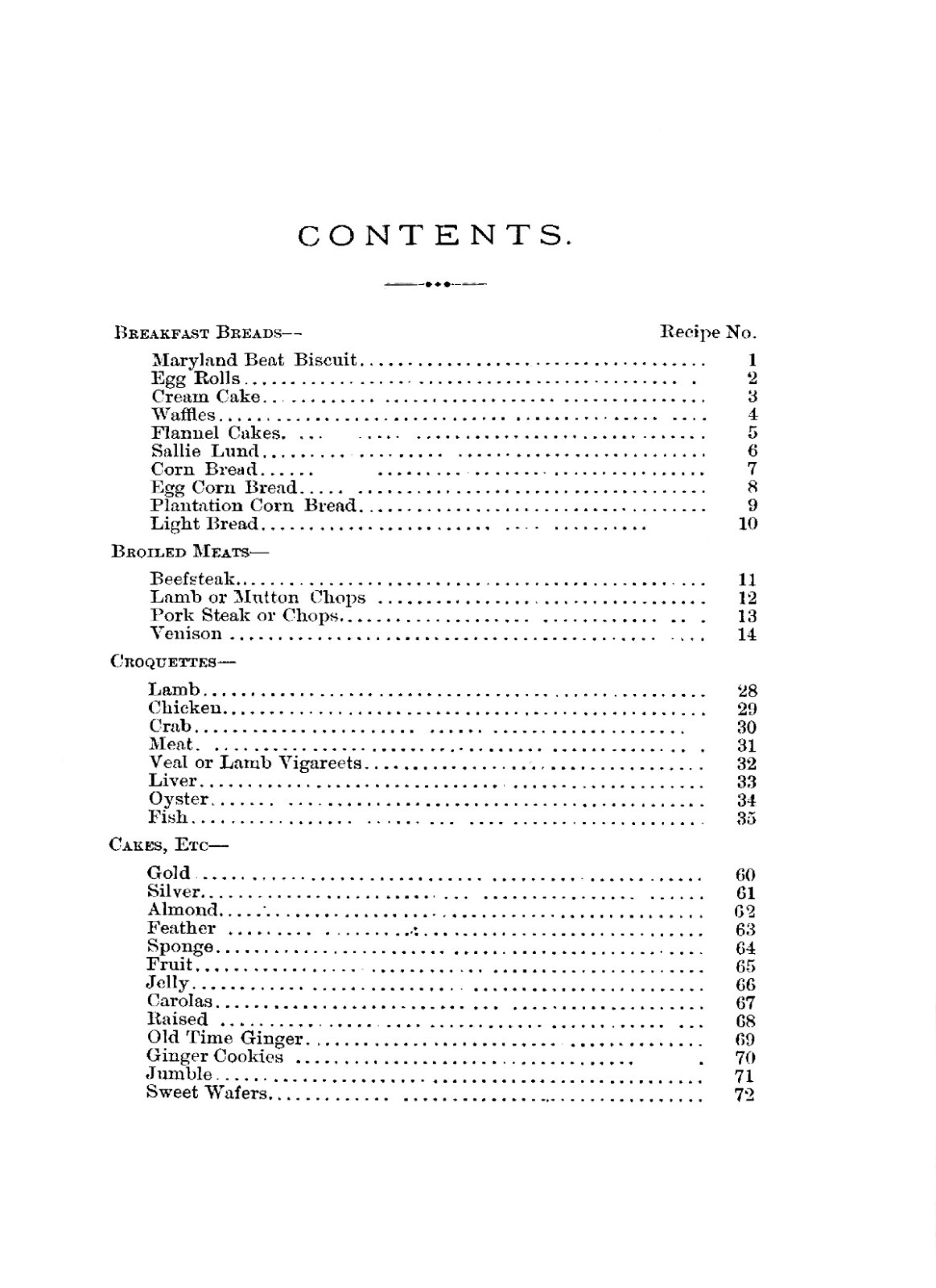 1881 Old Southern Cooking Cook Book Vintage Recipes 72pg