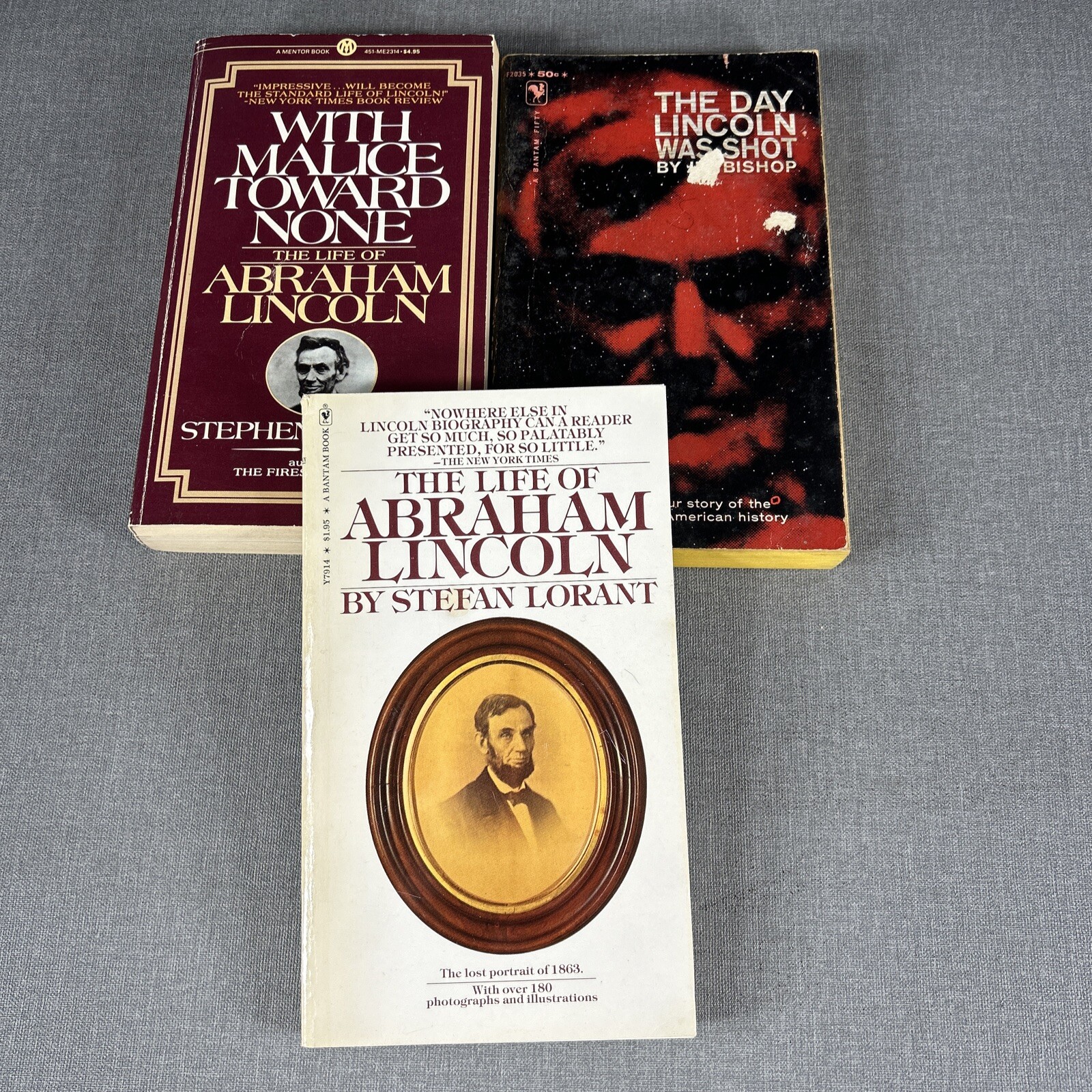Abraham Lincoln Malice Toward by Oates ~ Stefan Lorant Jim Bishop 3