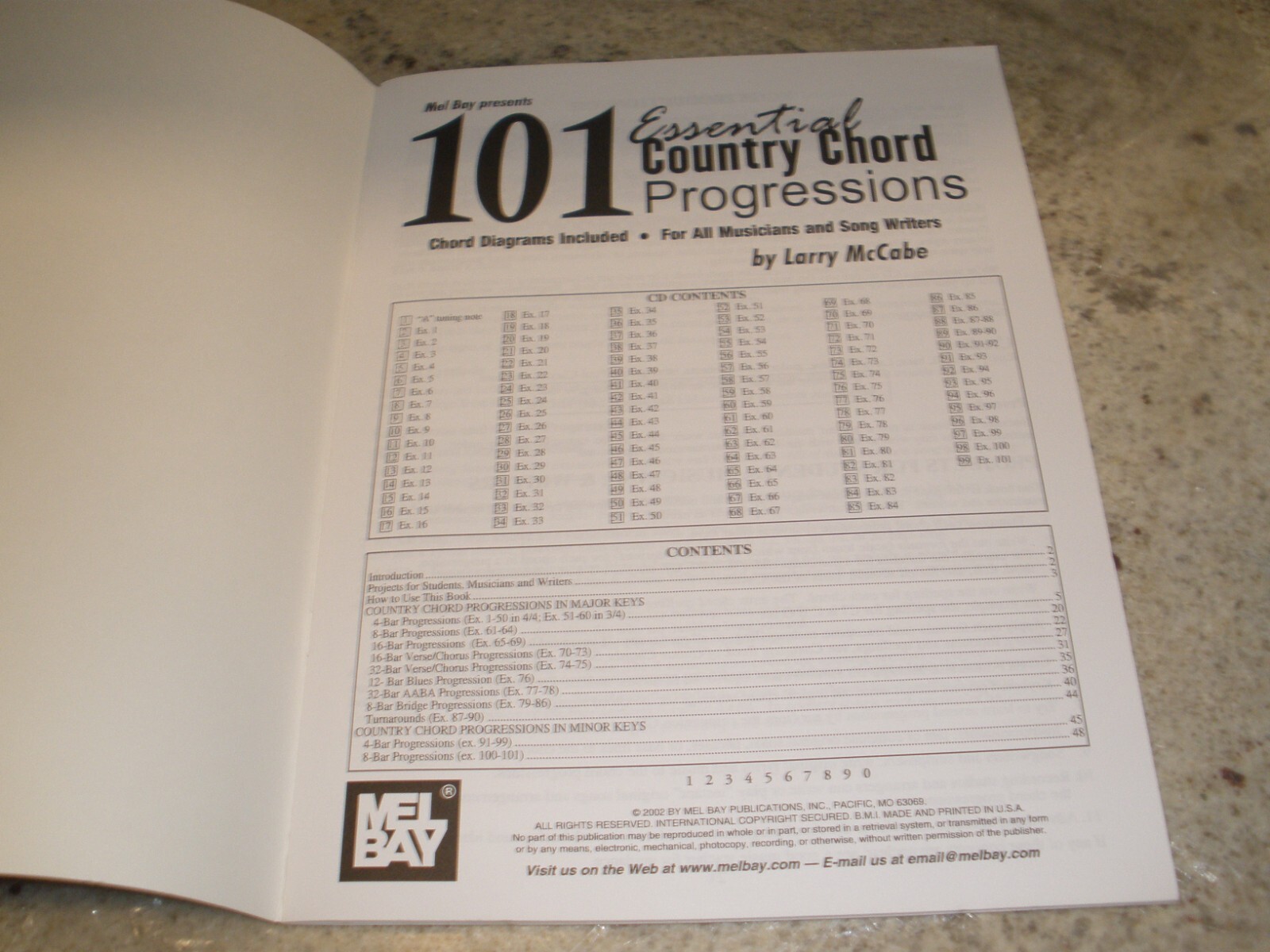 101 Essential Country Chord Progressions by Larry McCabe (2003 Book, Other (M16)