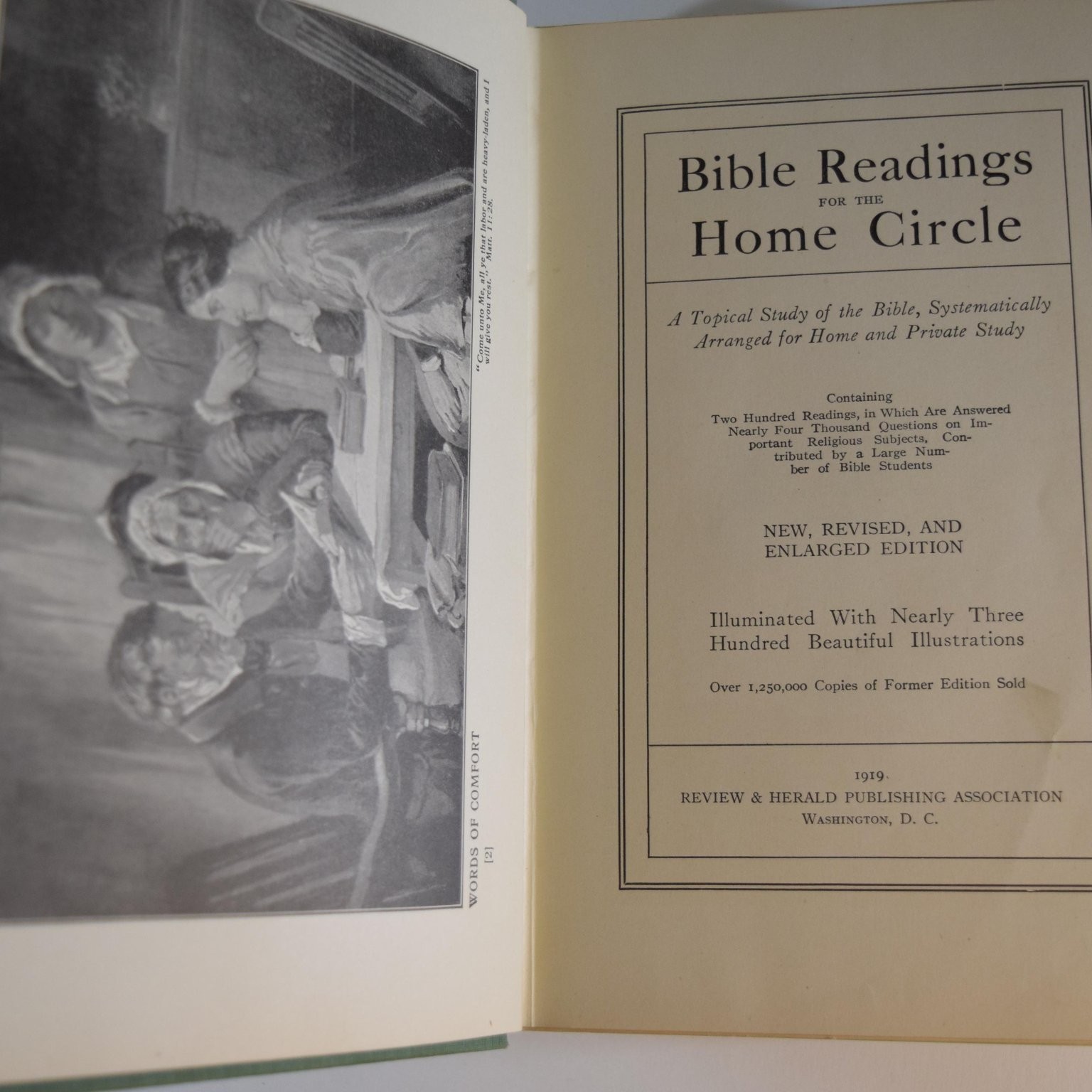 Bible Readings for the Home Circle 1919 Revised Illustrated Religion Review