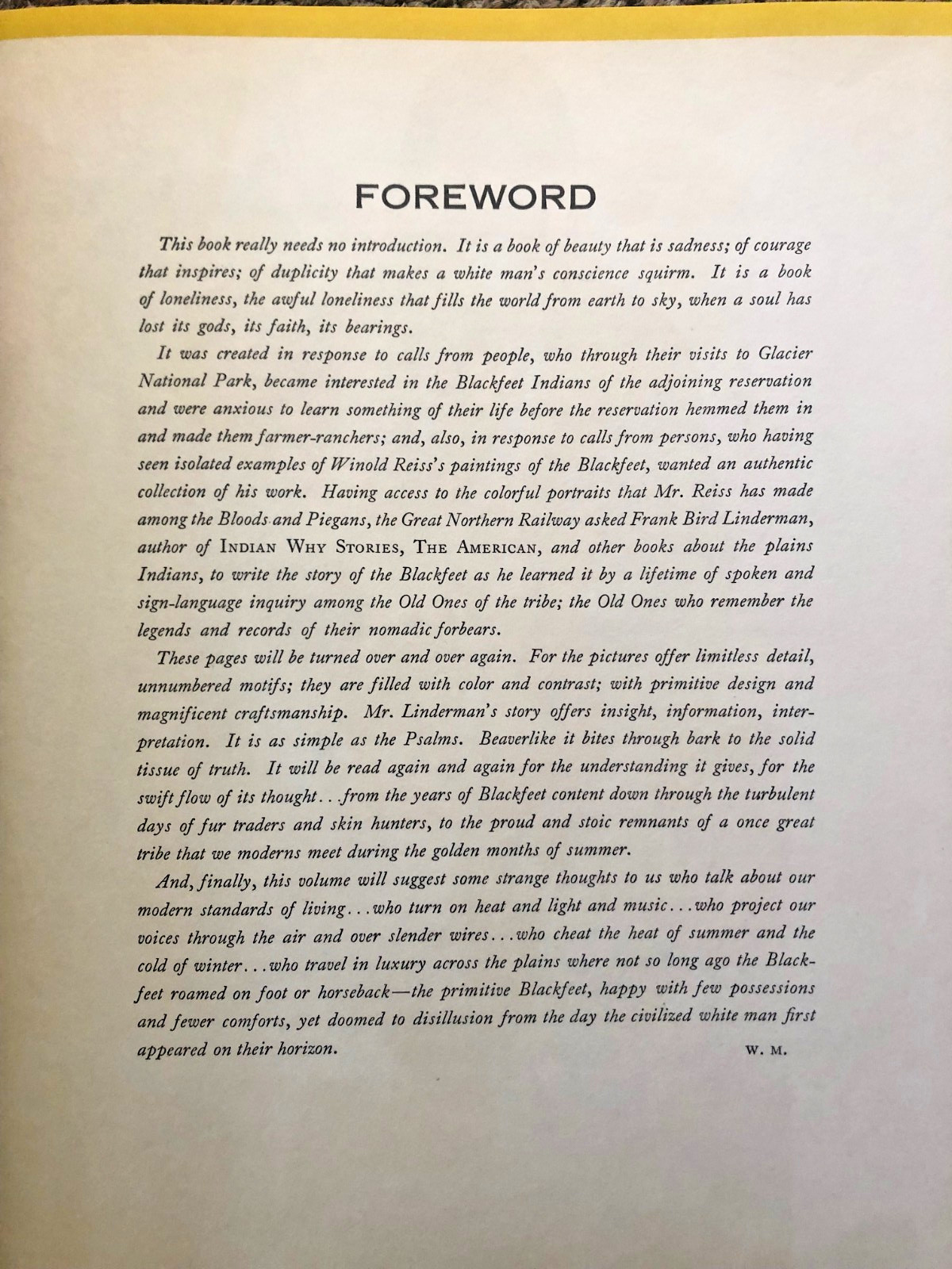VINTAGE “Blackfeet Indians” by Frank Linderman; illustrations by Winold Reiss