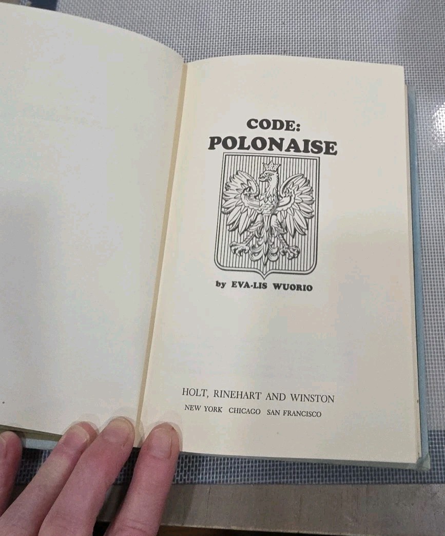 Code : Polonaise Hardcover Eva-Lis Wuorio 1st Edition 1971