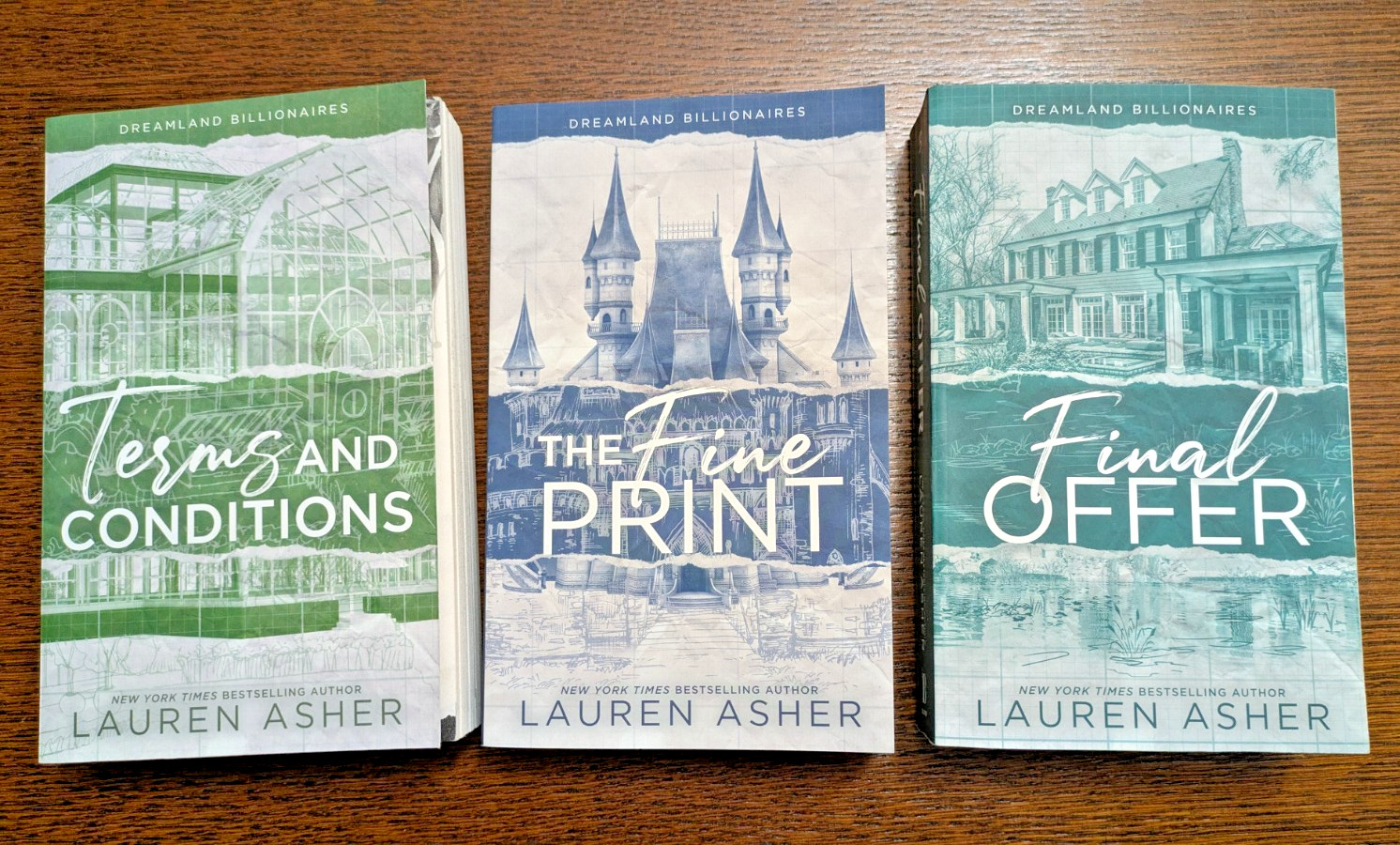 Full Set (Books 1-3) Dreamland Billionaires Series by Lauren Asher – trade PB LN