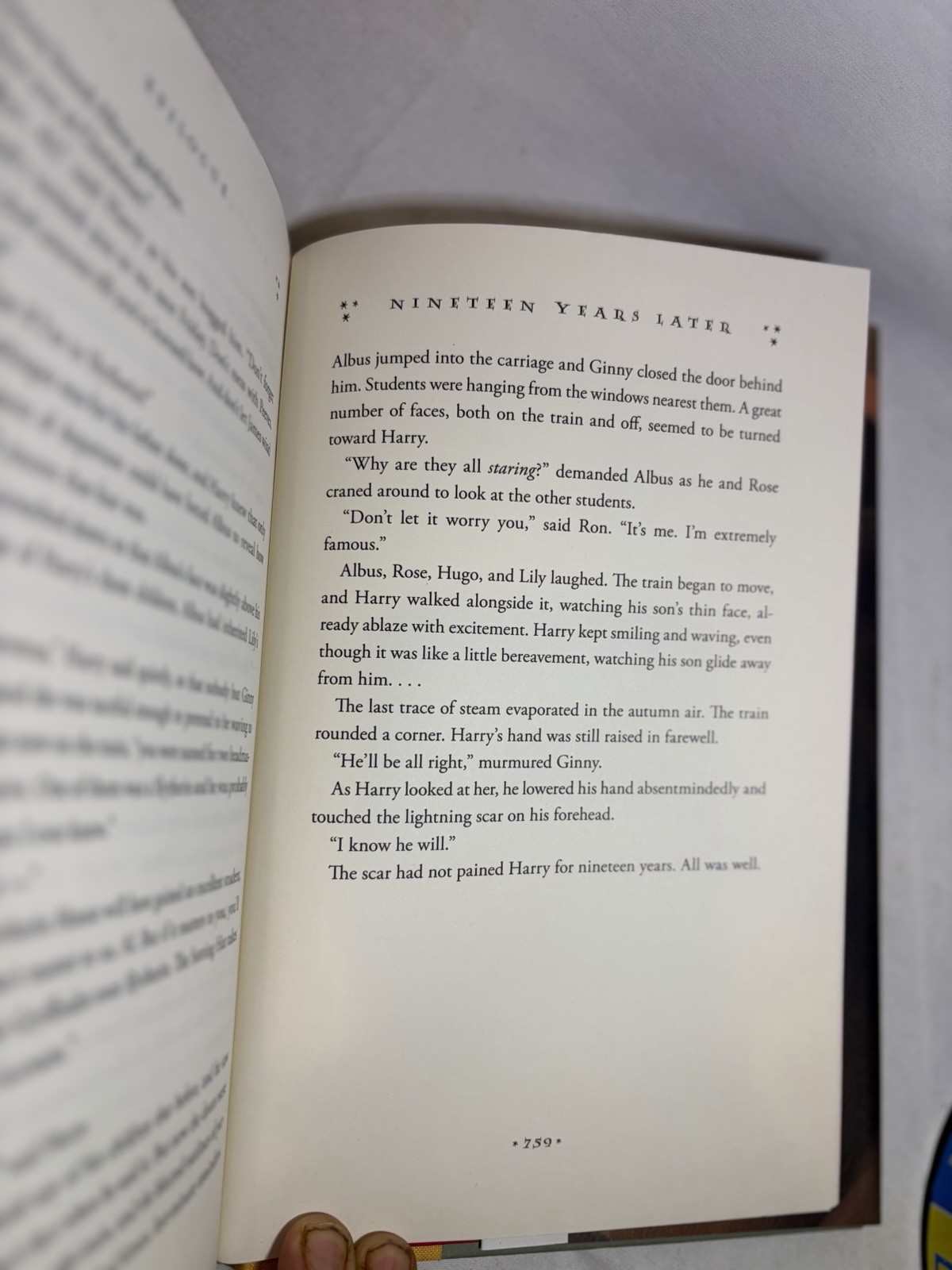 Harry Potter and the Deathly Hallows FIRST EDITION Binding Error Ends Page 759