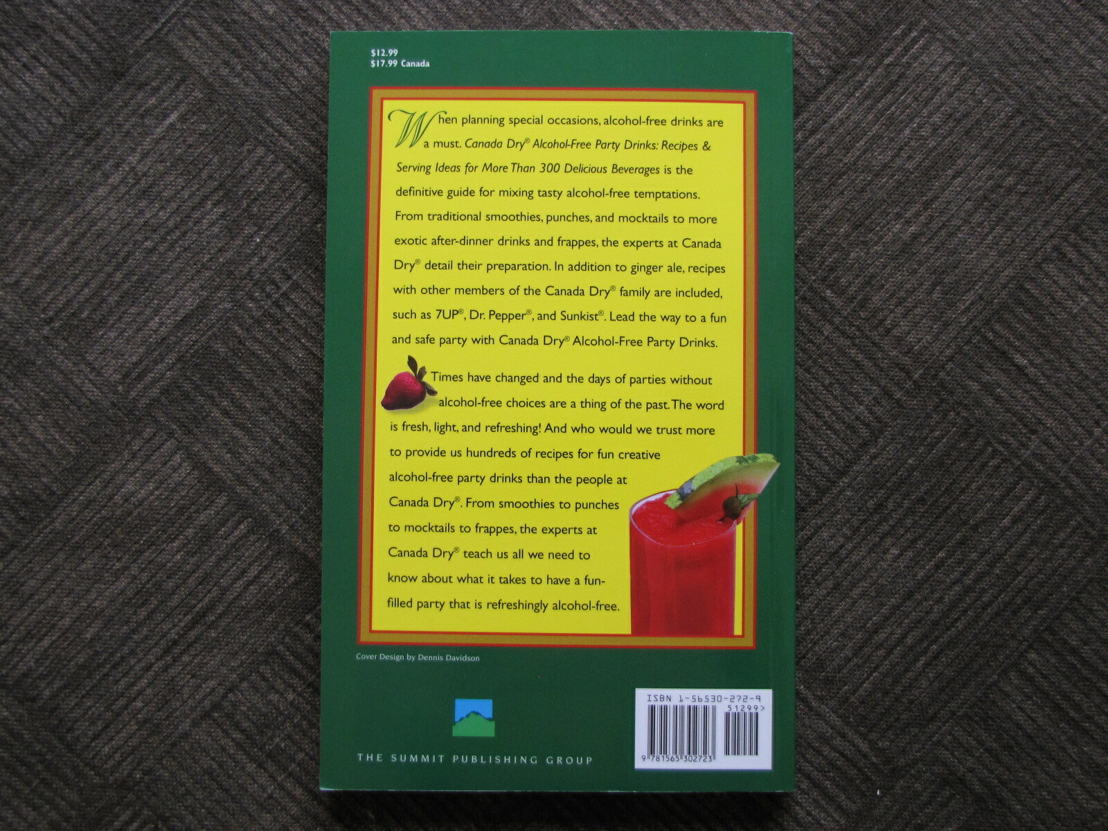 PARTY DRINKS – Alcohol Free by Canada Dry PB 178 Pages – 1997