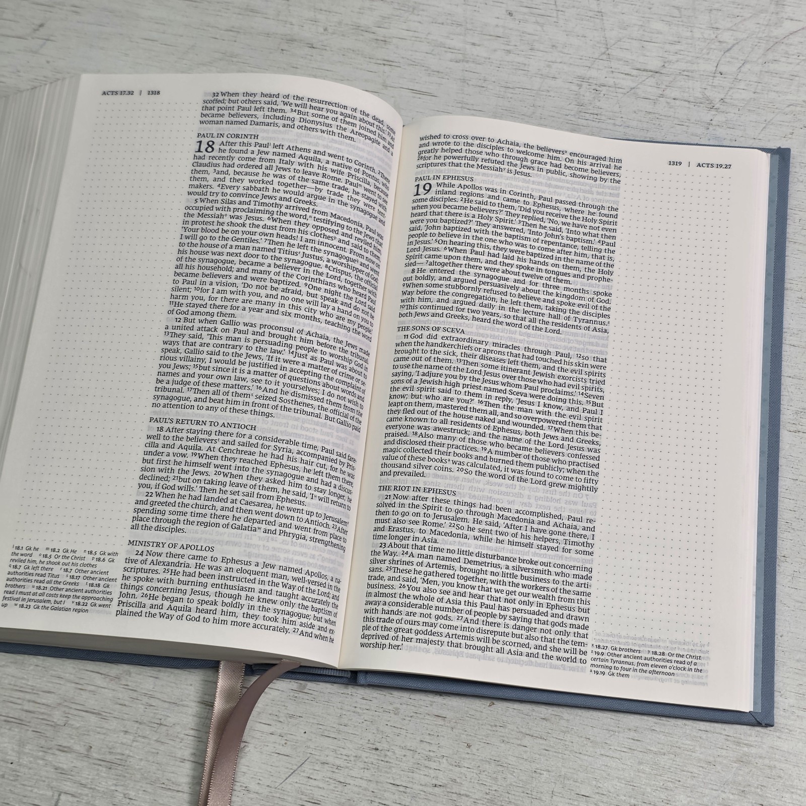 NRSV Catholic Bible Press Blue Note Taking Journal Cloth Board Canvas Hardcover