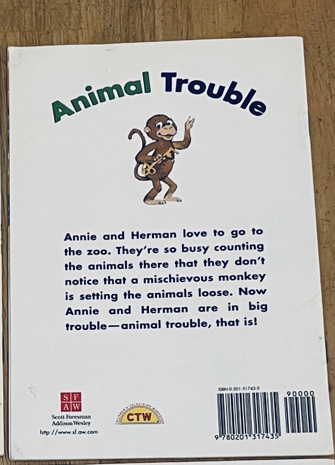 Children’s MATHmatazz ANIMAL TROUBLE Preschool Story Book – CTW & Math Publisher