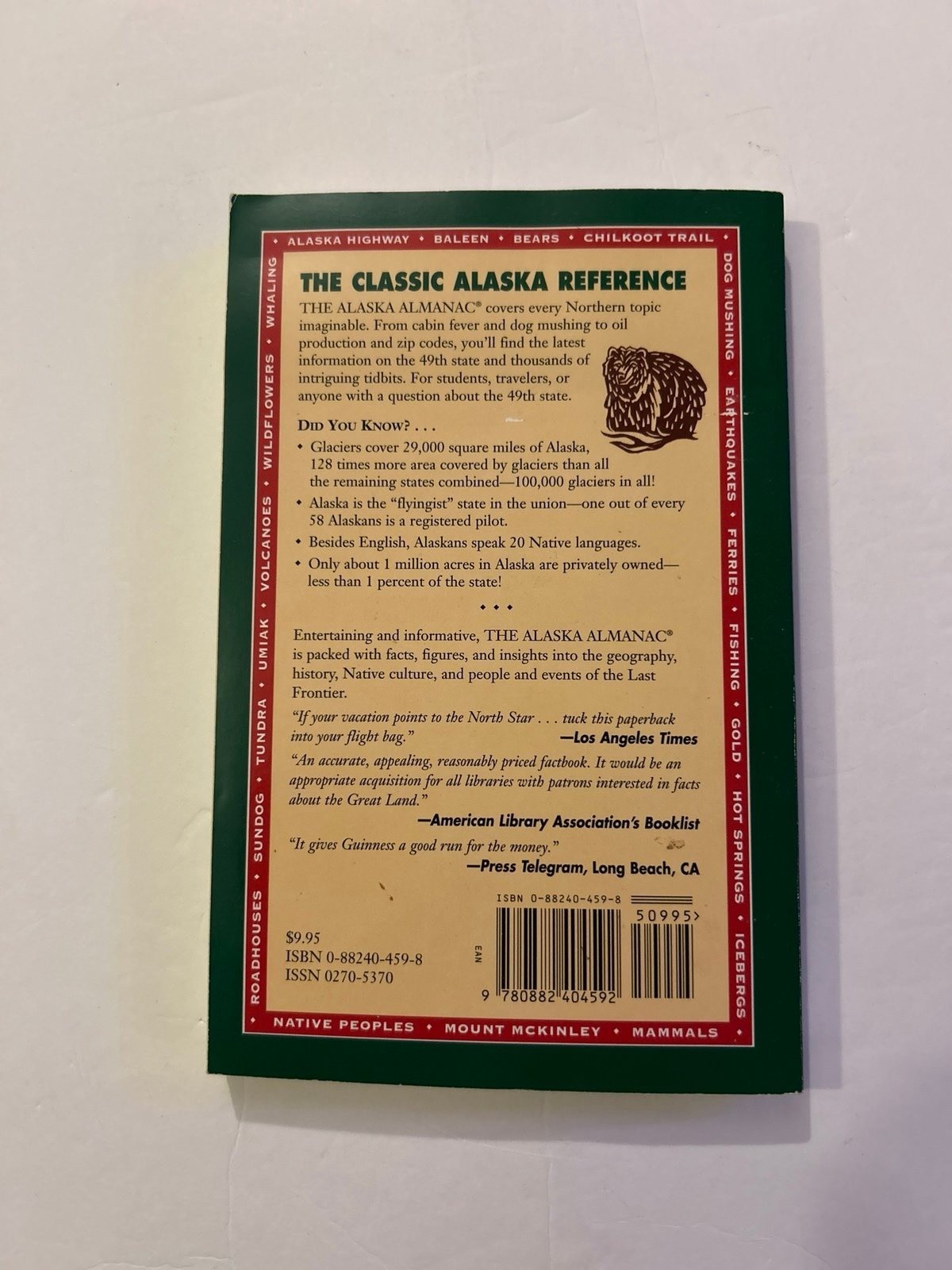 The Alaska almanac 18th edition hand held book of facts 1994 vintage reference