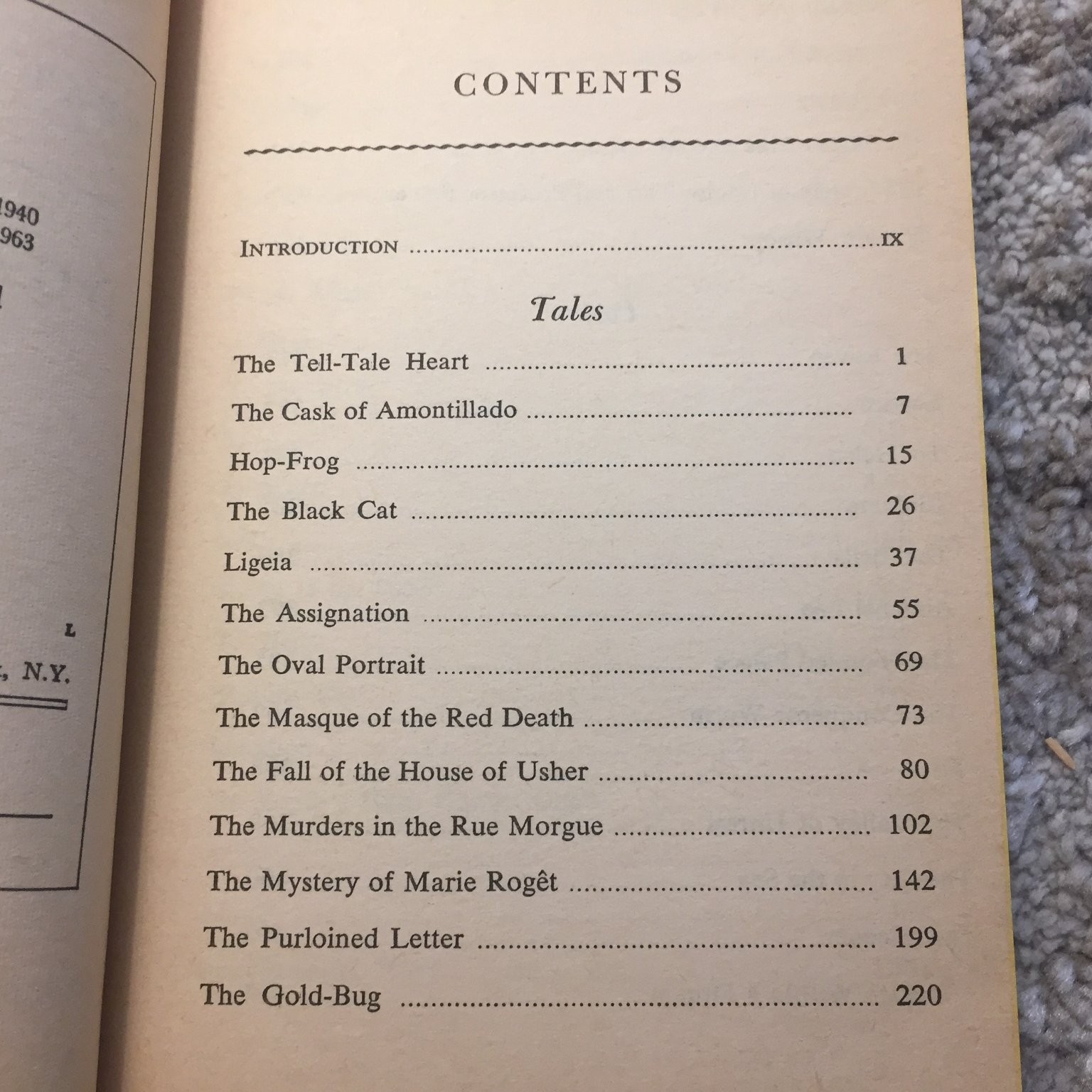 Great Tales and Poems of Edgar Allan Poe 1963 Washington Square Press