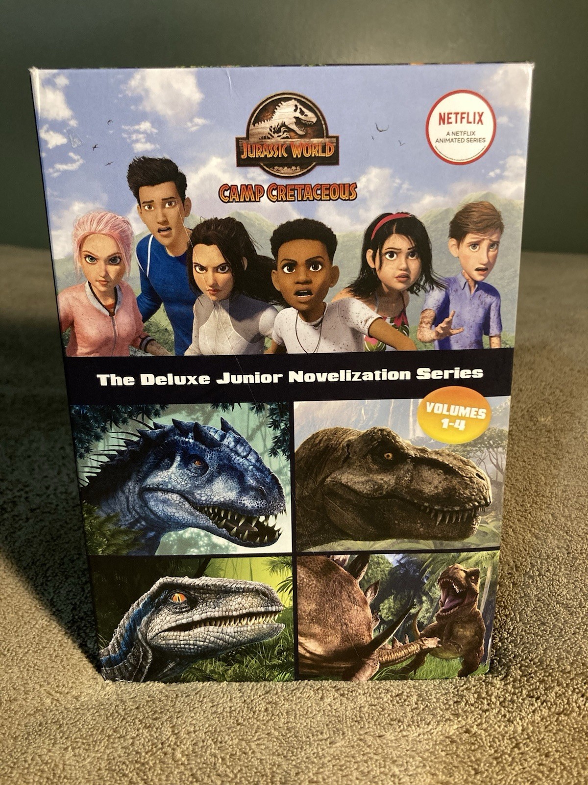 Camp Cretaceous Deluxe Junior Novelization Book Box Set Jurassic World Vol 1-4
