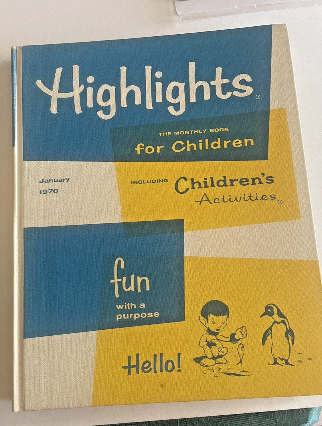 1970 Full Year of Highlights-The Monthly Book for Children-Hardcover