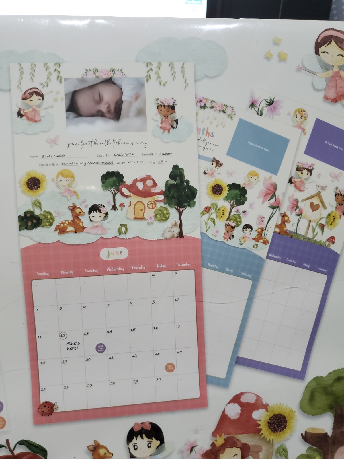 My Baby’s FIRST YEAR non dated Keepsake calendar w/ stickers New sealed