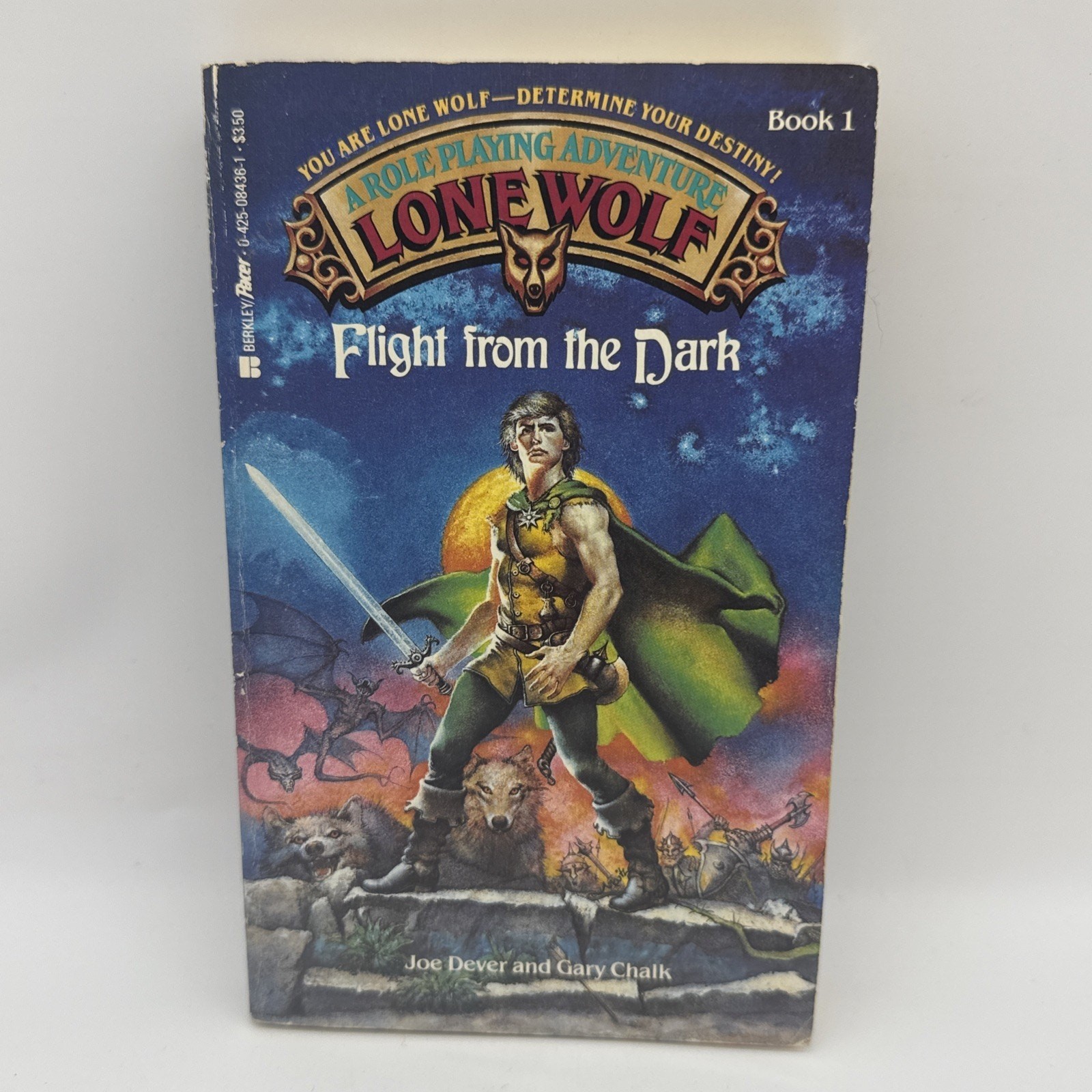 LOT OF 5 LONE WOLF BOOKS – ROLE PLAYING ADVENTURE BOOK 1, 2, 3, 5, 10 – RARE HTF