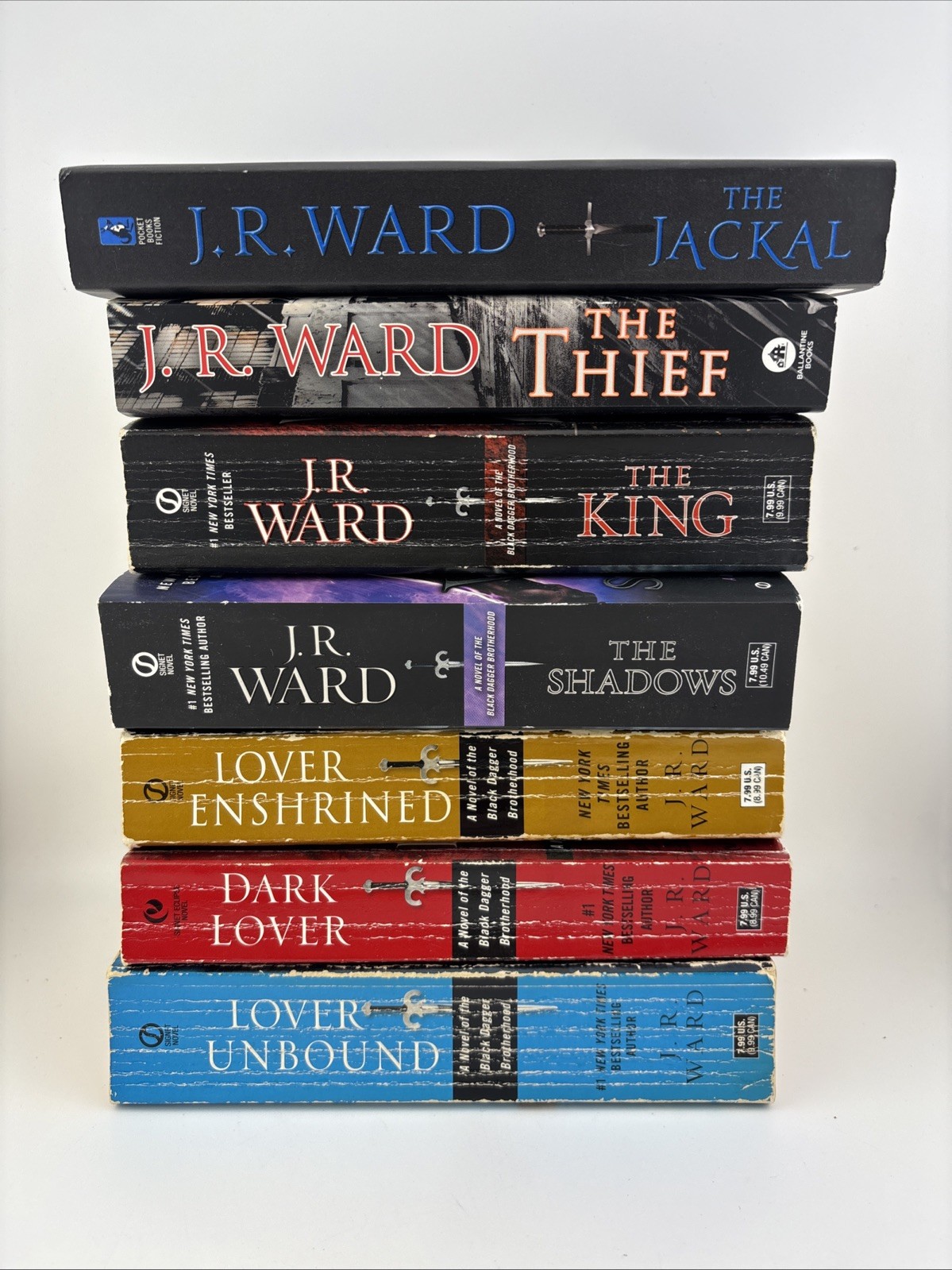 J. R. Ward book Lot 7 Black Dagger Brotherhood Novels Mixed Paperbacks