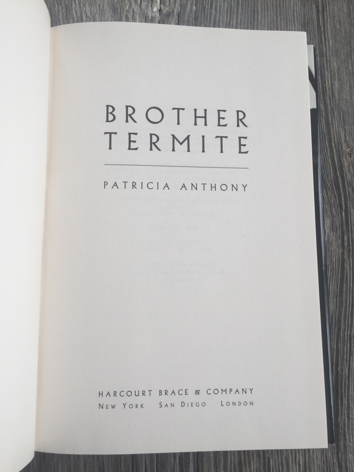 BROTHER TERMITE by Patricia Anthony (1993, Hardcover) -1st ed.