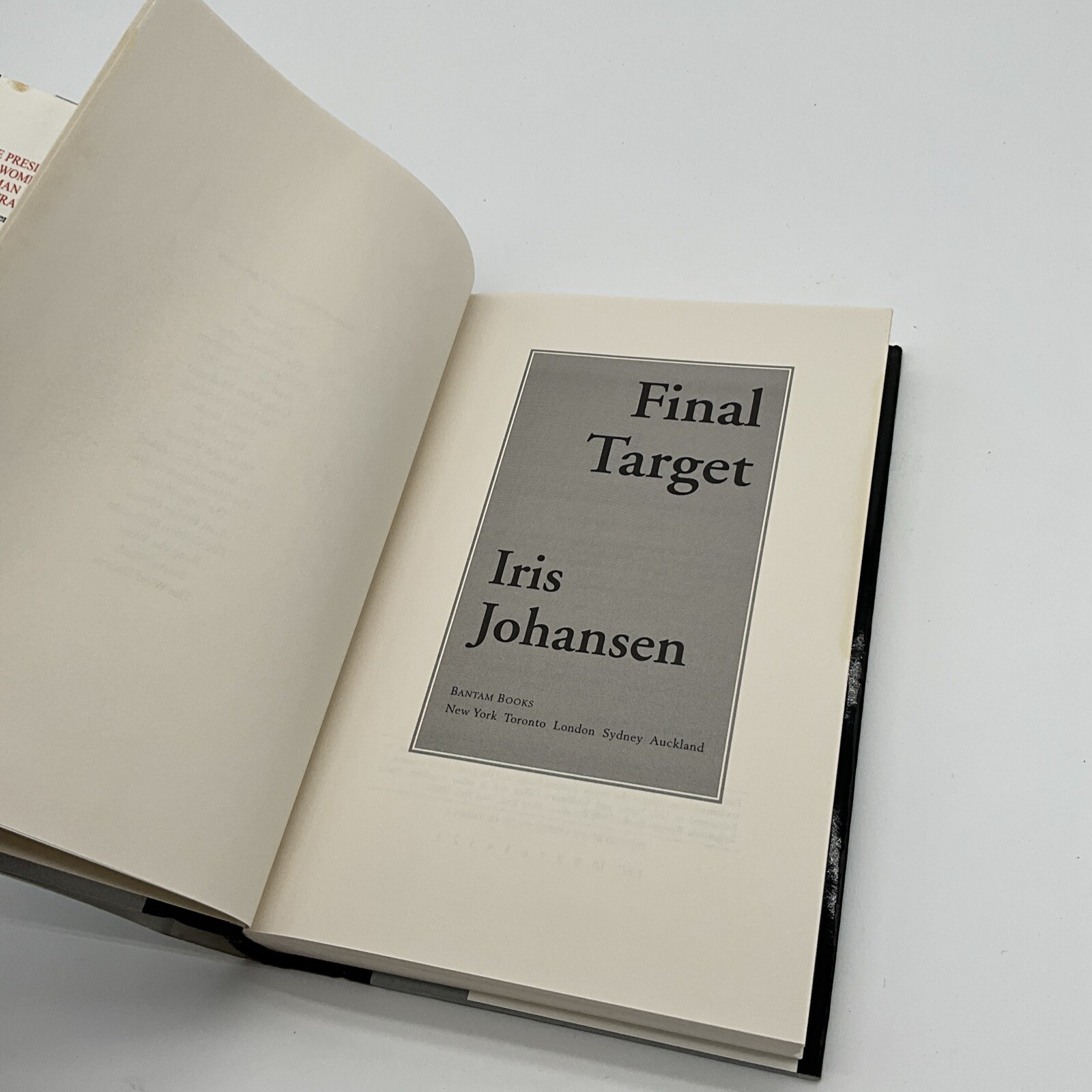Final Target – Hardcover By Johansen, Iris – BU