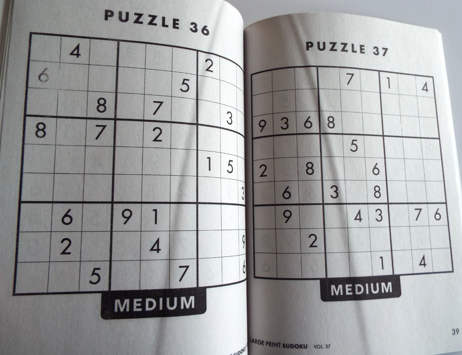 4 Large Print Sudoku Puzzle Books: Volumes 35, 36, 37 & 38 NEW** ~ 80 puzz. ea