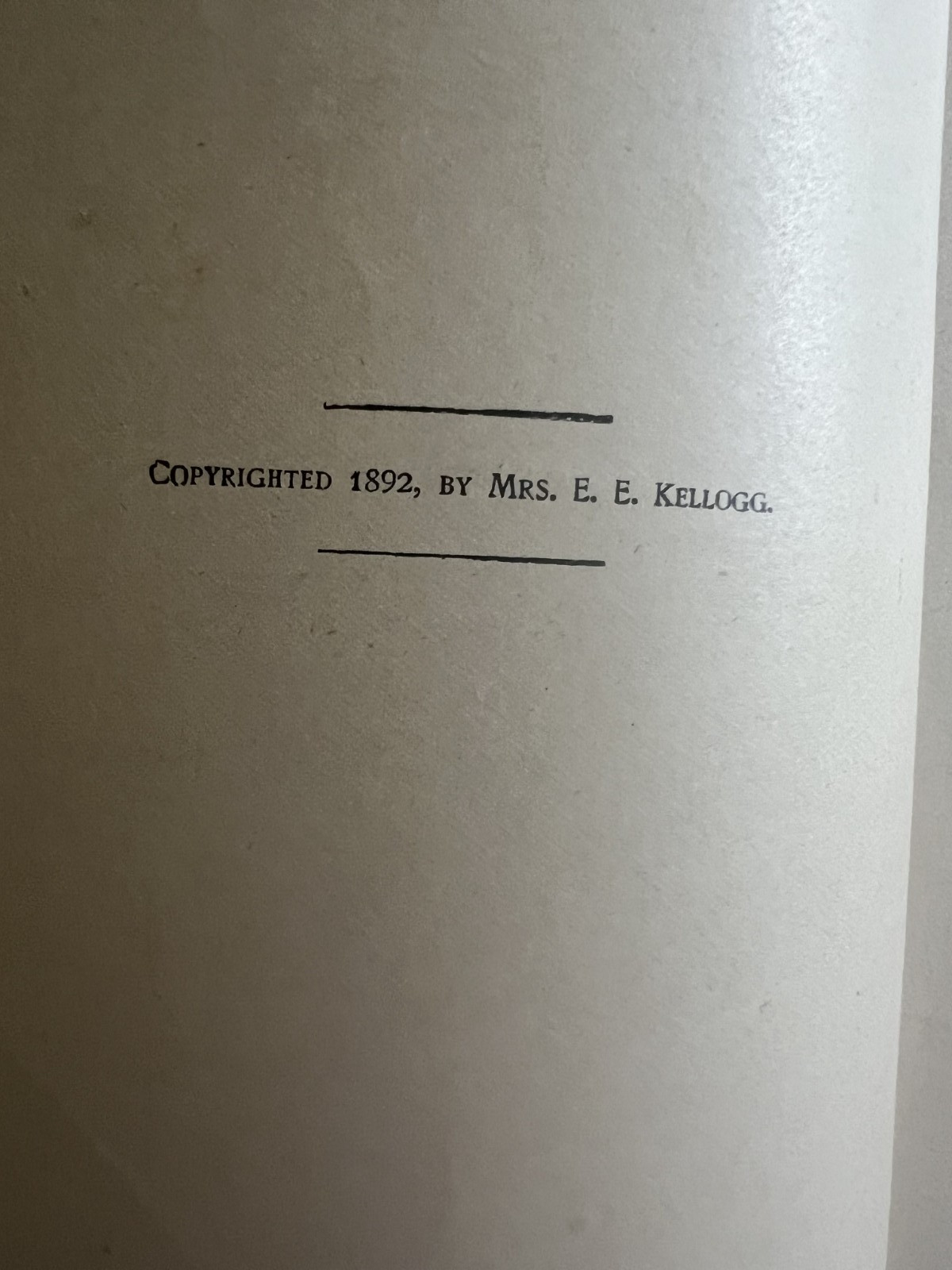 MRS E.E. KELLOGG Science in the Kitchen HB Health Publishing 1892 cookbook