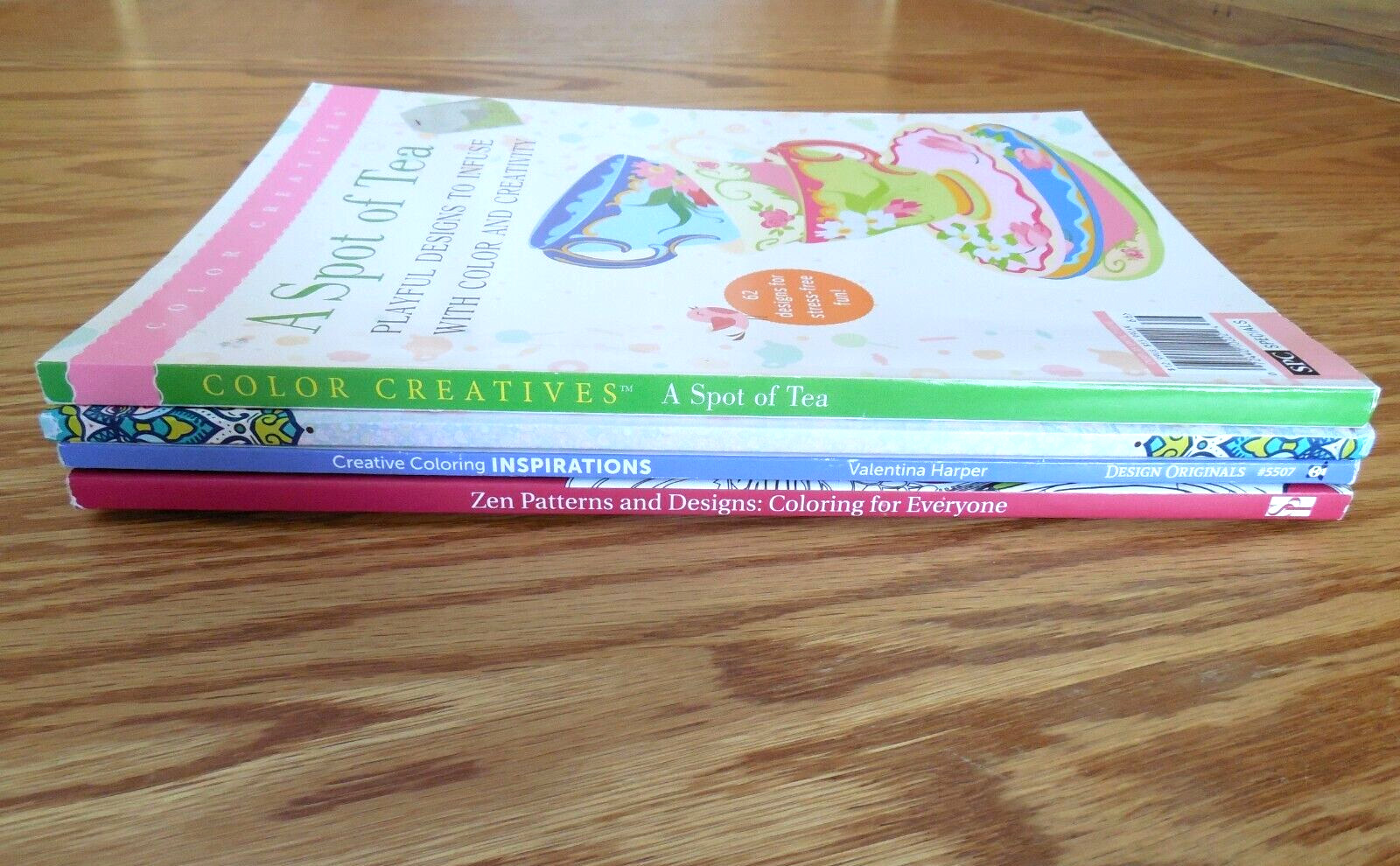NEW Lot of 4 Adult Coloring Books: Spot of Tea*Mindful Mandala*Inspirations*Zen