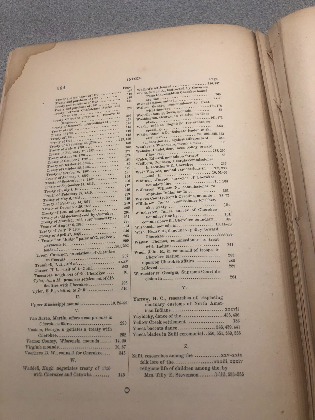 Smithsonian 5th Annual Ethnology 1883-1884 Burial Mounds, Cherokee Nation Maps