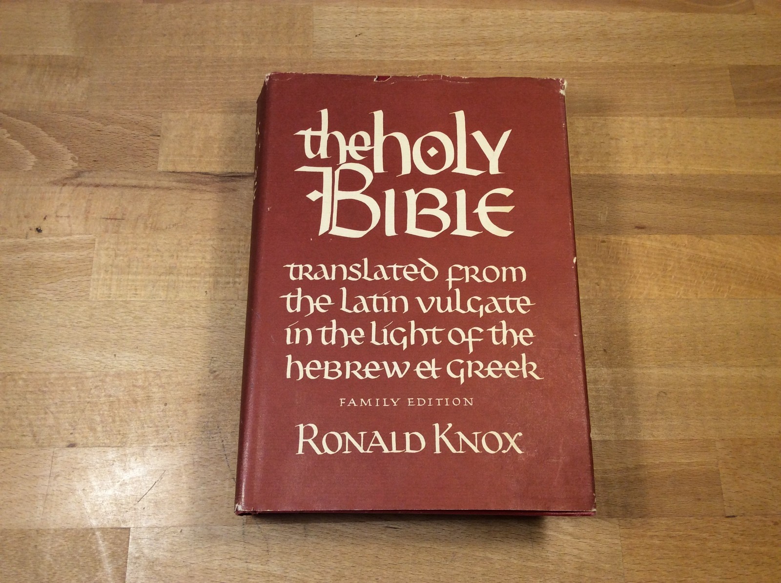 The Holy Bible, Translated From Latin Vulgate, Knox, Family Edition, 1954 HCDJ