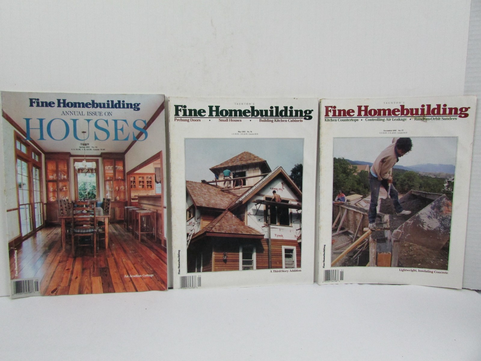 Vintage Fine Homebuilding Magazines Lot of 13 – Issues from 1991, 1992, 1993