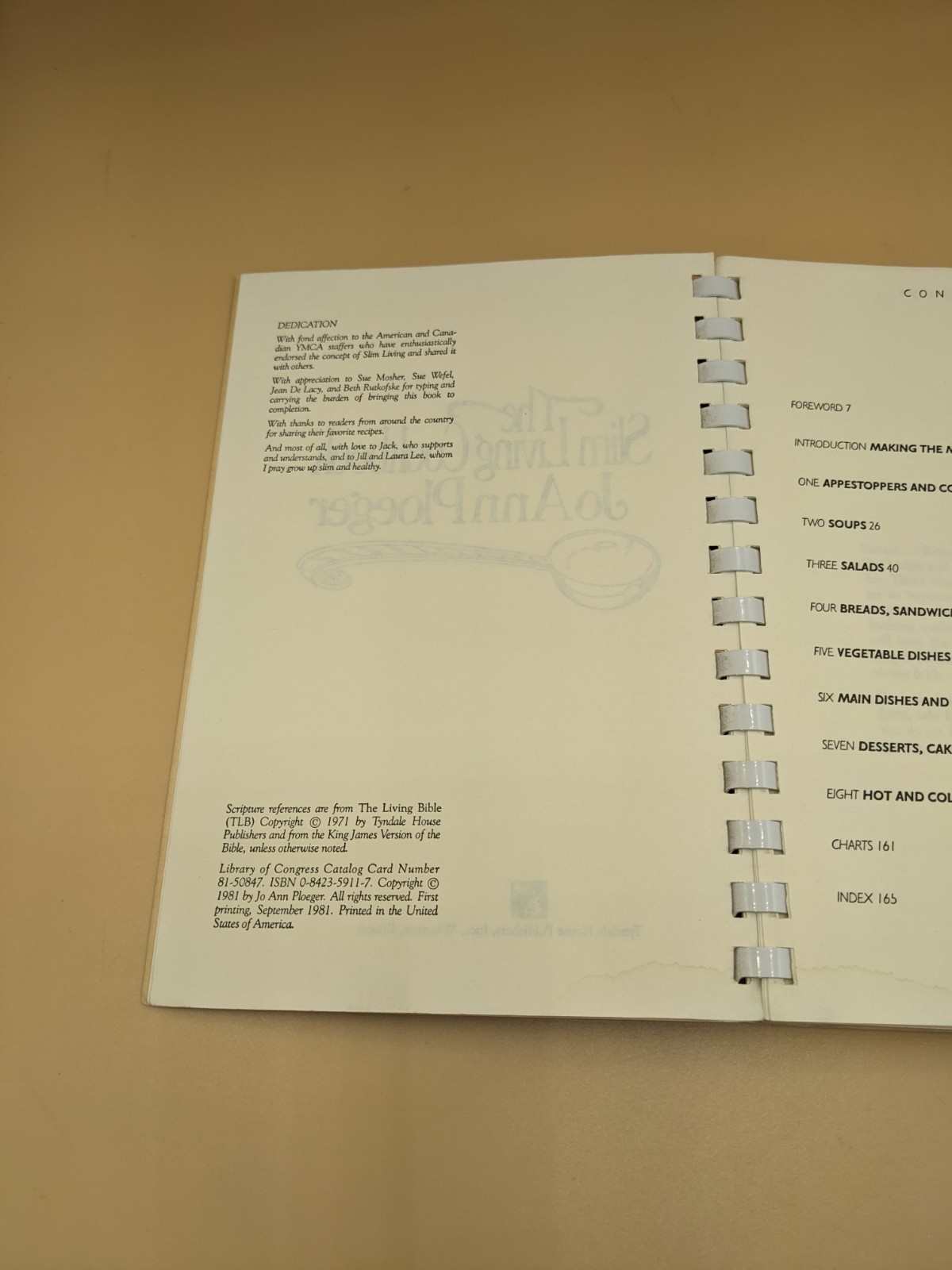 Cookbook: The Slim Living Cookbook 1981 Over 500 Recipes Spiral PB Pages 181
