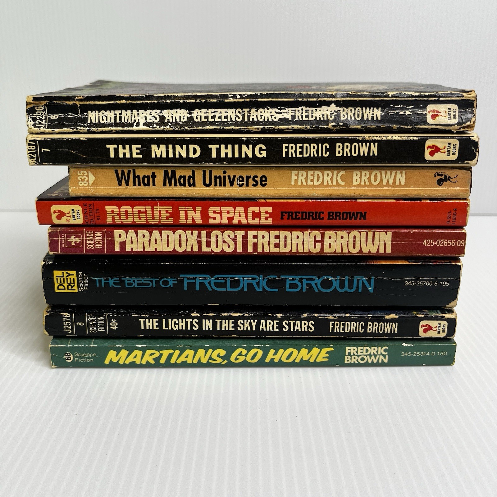Fredric Brown Vintage Paperback Book Lot 1950s, 60s, 80s Sci Fi
