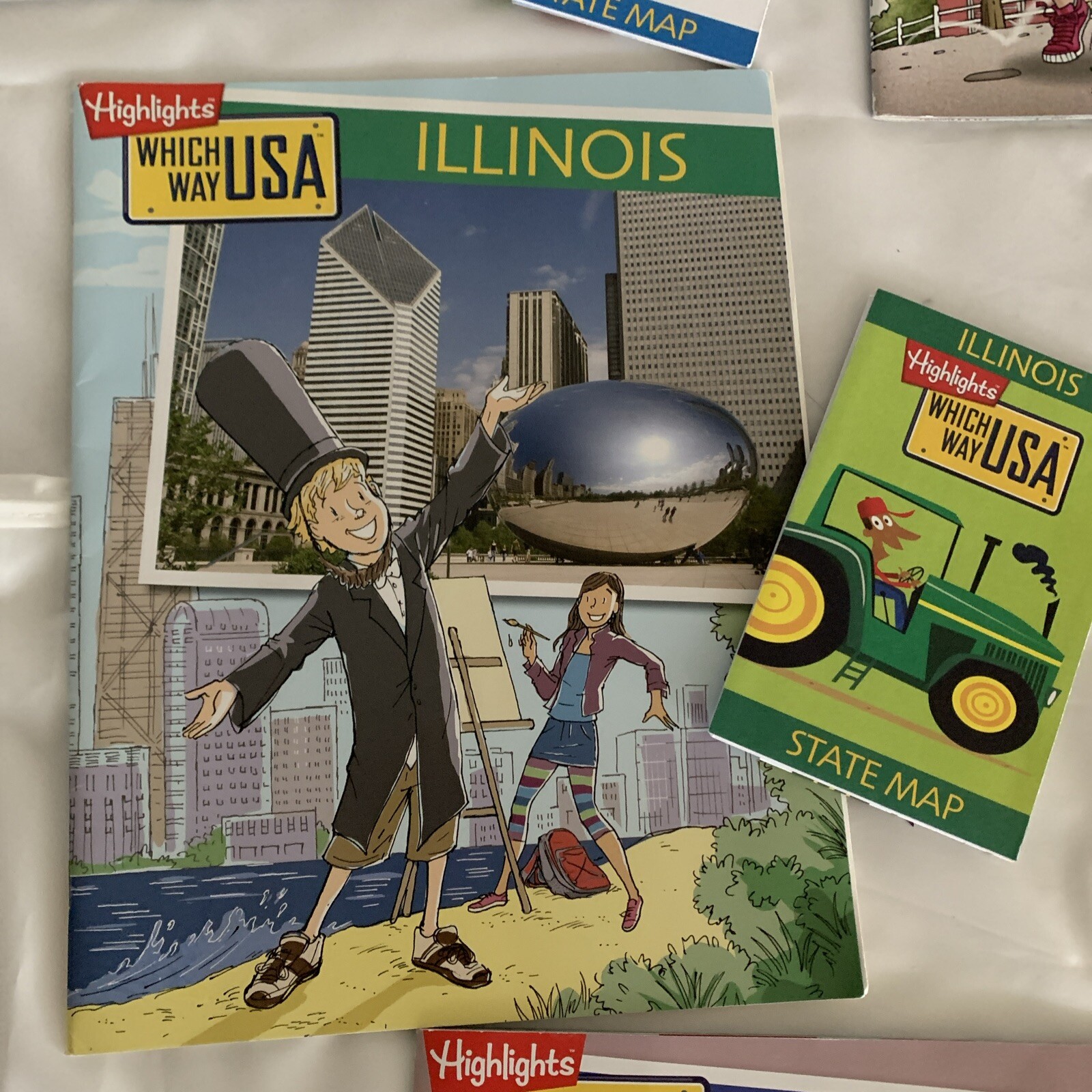 Highlights Which Way USA State Activity Books Map Lot of 8 Home School 2013-2014