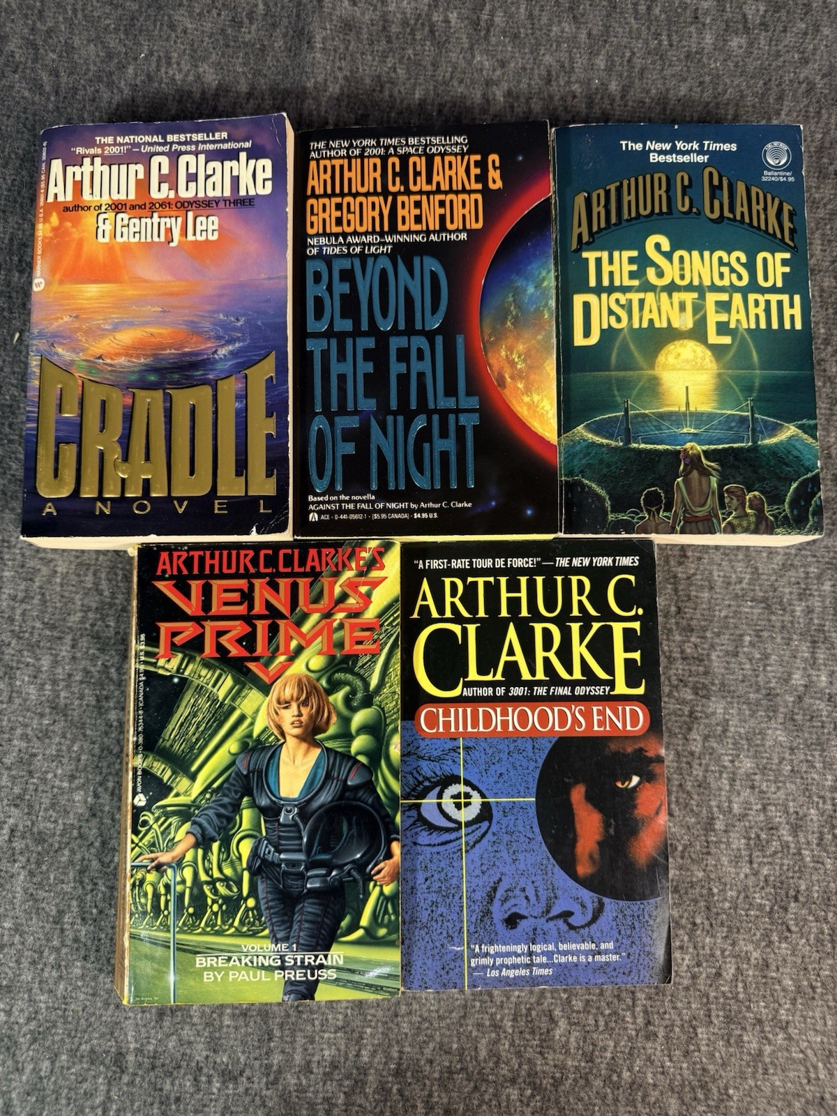 Arthur C. Clarke 15 Book Lot Rama Odyssey Childhood’s End Sentinel Sci-Fi HC PB