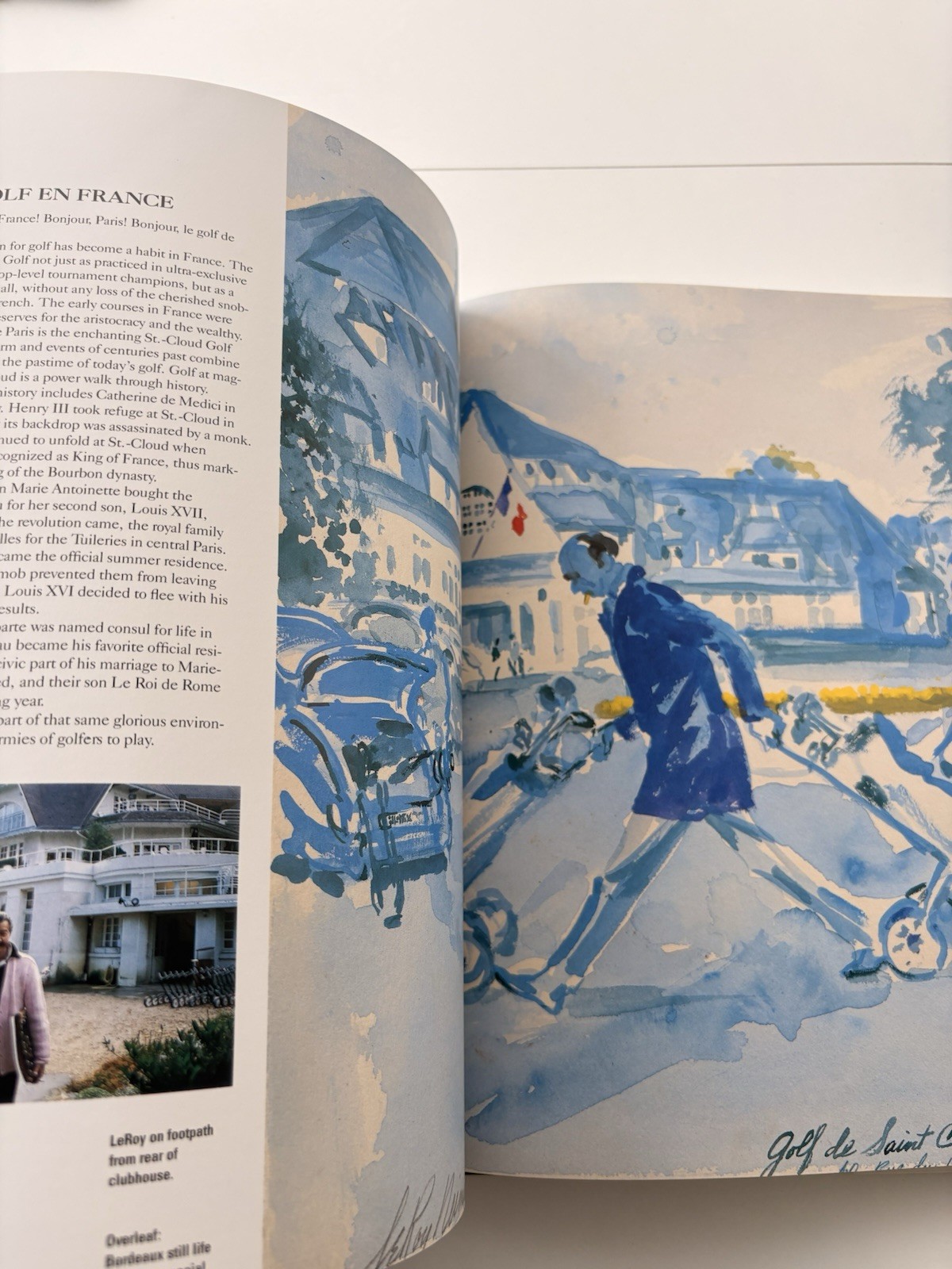 LeROY NEIMAN BIG TIME GOLF FULL COLOR ILLUSTRATIONS BOOK