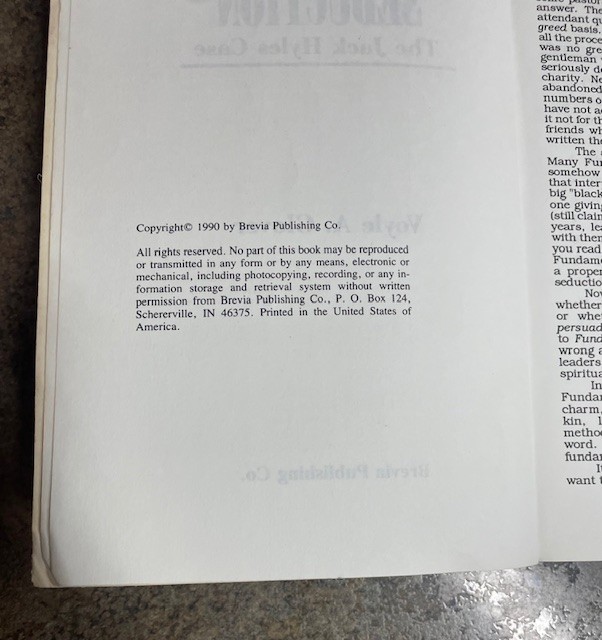 Fundamental Seduction: The Jack Hyles Case, Voyle A. Glover 1990 Edition