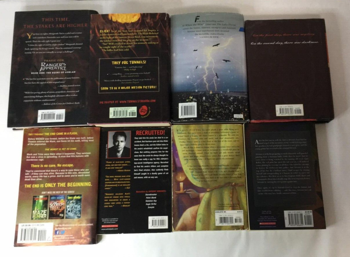 Lot of 8 Middle Grade YA Young Adult Books GENRE: Paranormal Fantasy Dystopian