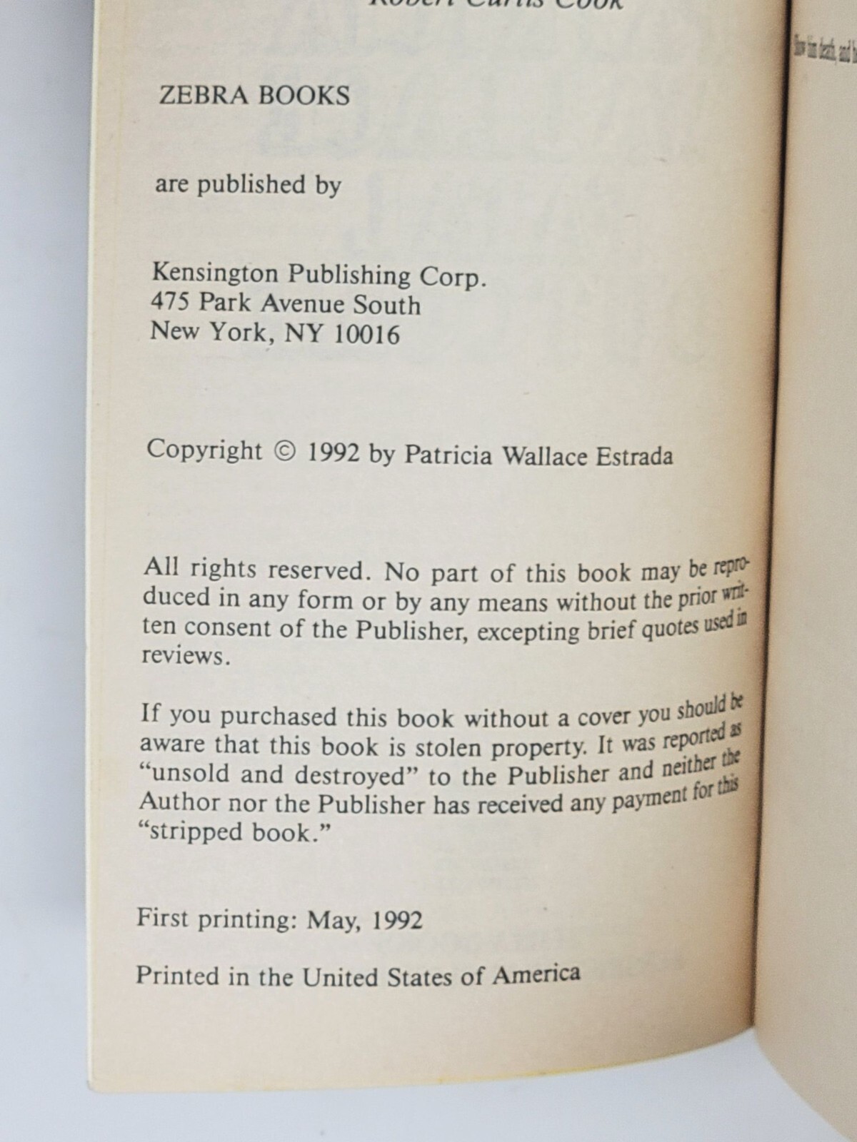 PATRICIA WALLACE 1ST EDITION – Fatal Outcome 1992 (Paperbacks From Hell)