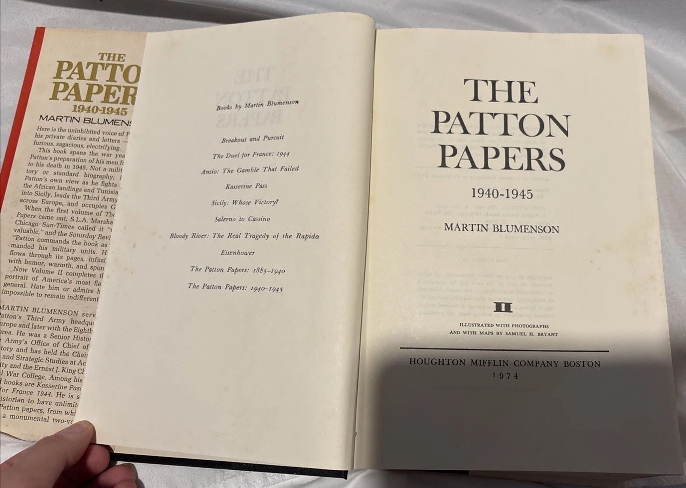 The Patton Papers 1940-1945 by Martin Blumenson 1974 1st Printing HD/DJ