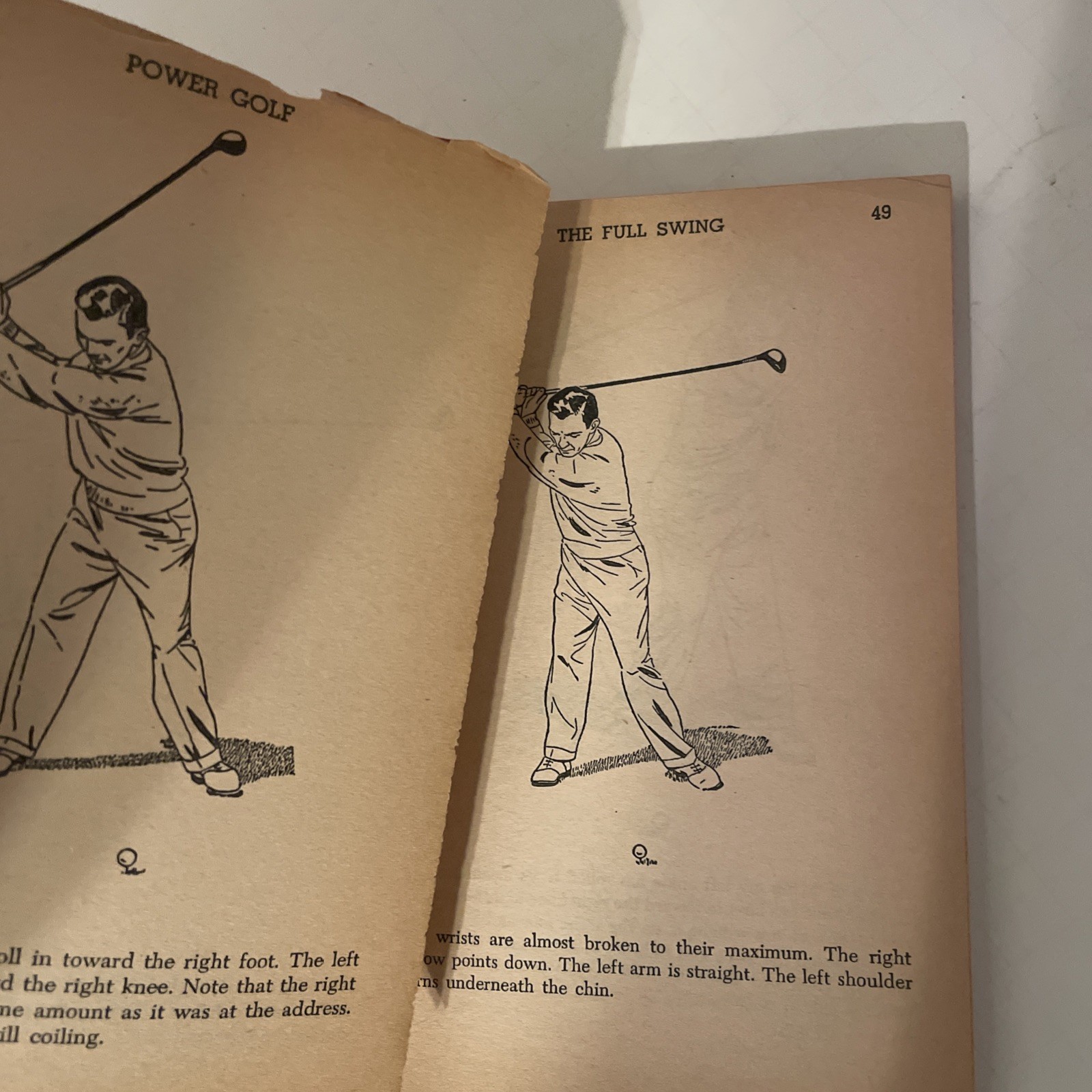 Ben Hogan’s Power Golf Pocket Book 120 Self-Teaching Drawings – 6th Print 1957