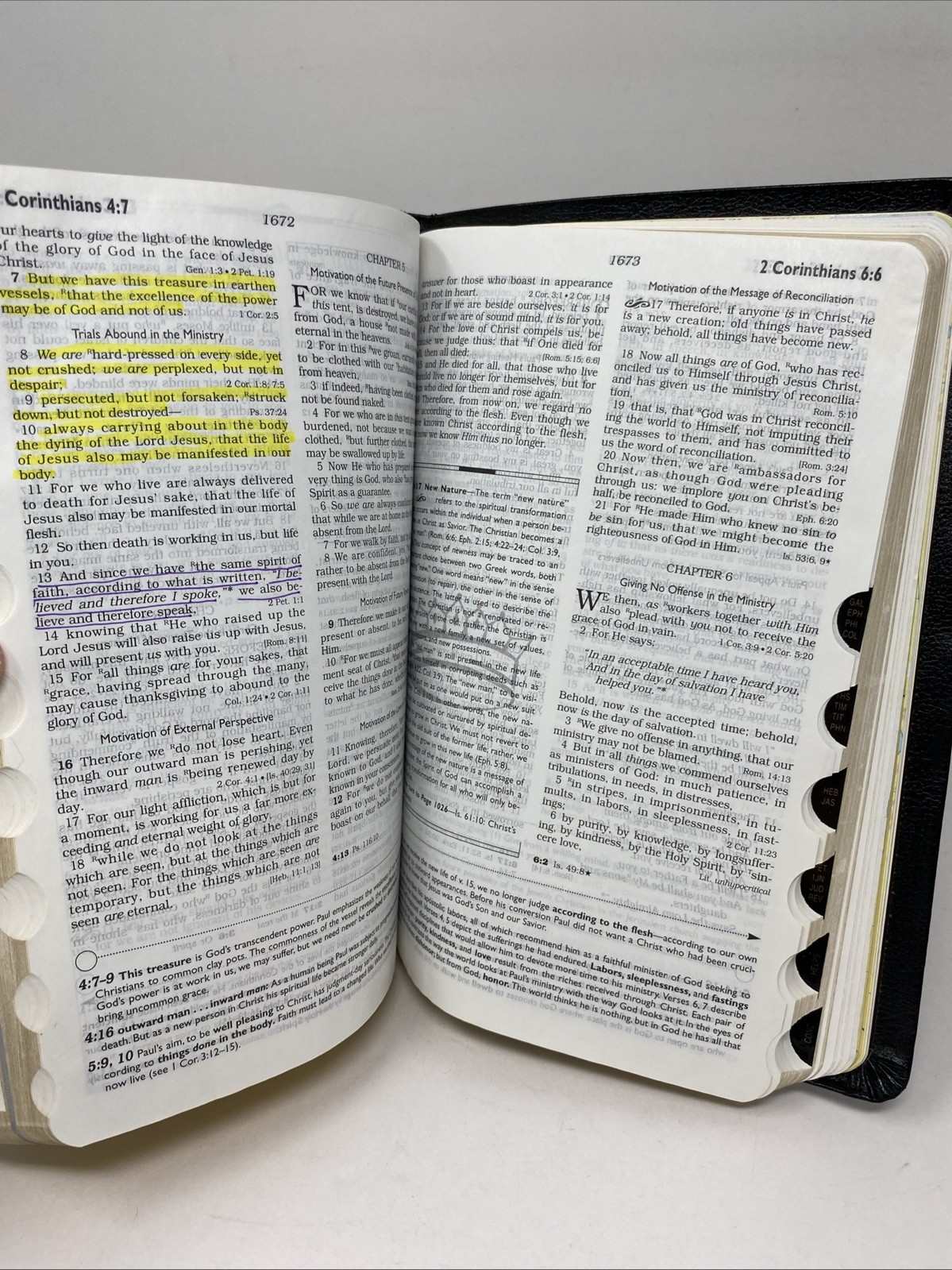 Rare “Oracles of God” Special Edition NKJV Open Bible Christian Ed Thumb Indexed