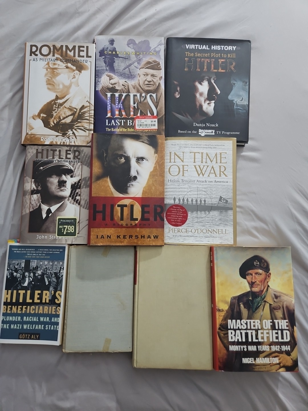 World War 2 Leaders 10 Lot WWII History WW2 Hitler Kershaw Rommel Eisenhower Spy