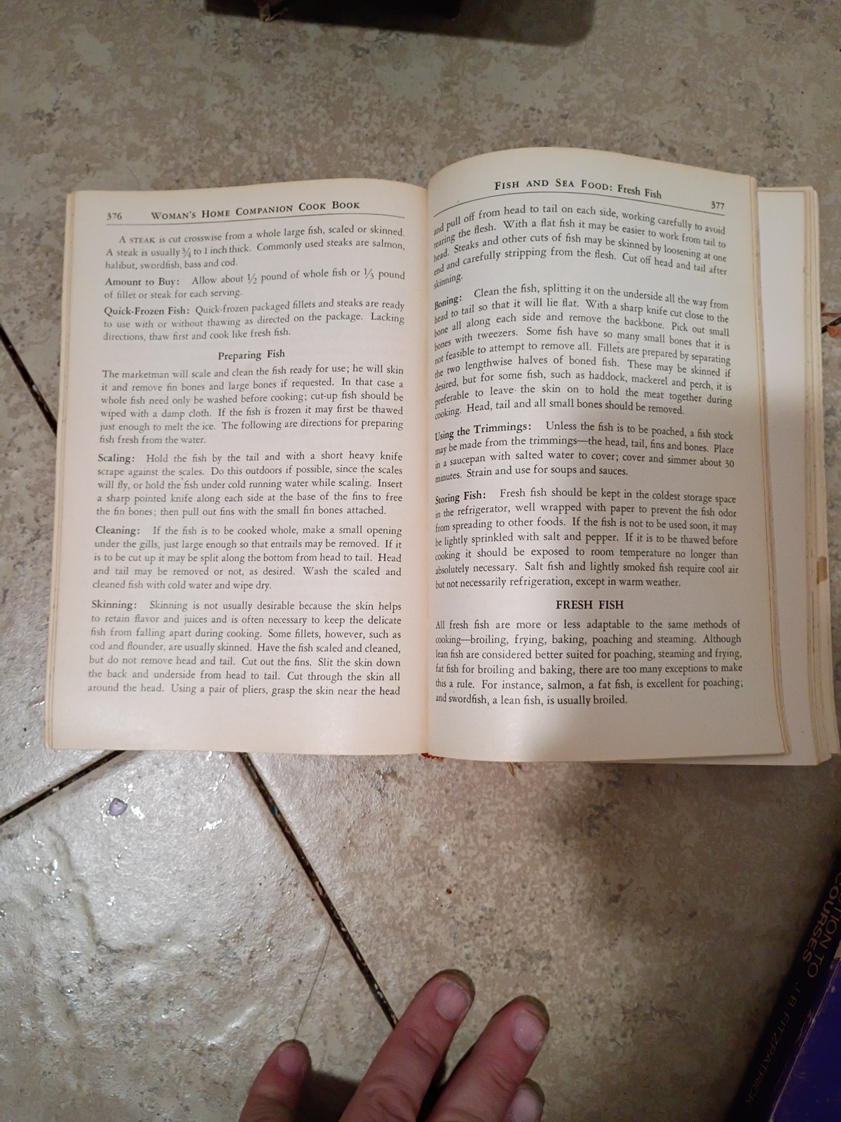 Vintage 1946 Woman’s Home Companion Cook Book Hardcover Classic Recipes