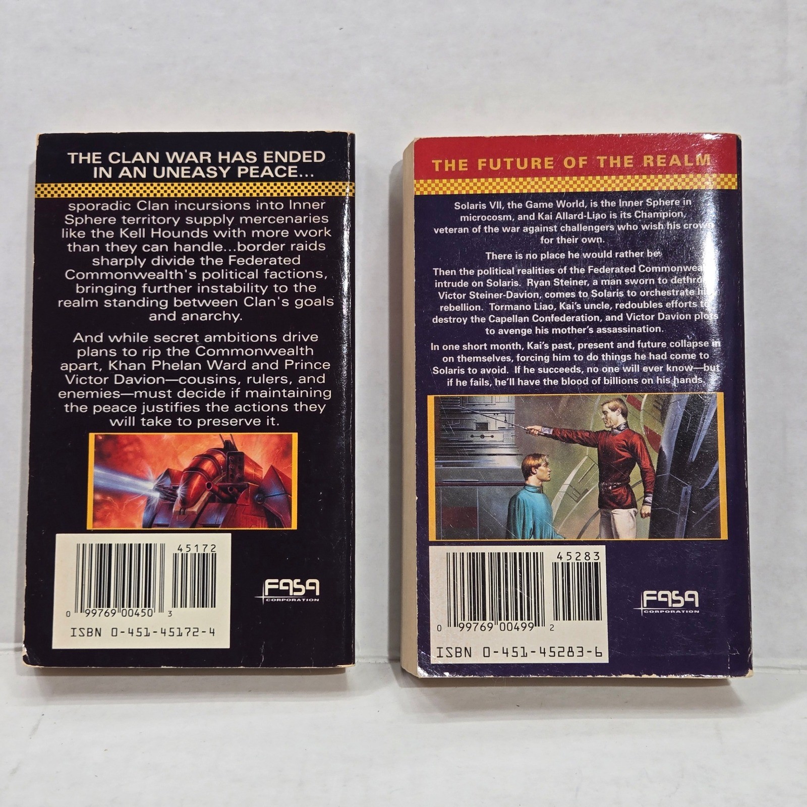 BattleTech ROC Science Fiction Paperback Book Lot 6 Stackpole Charrette Long 90s