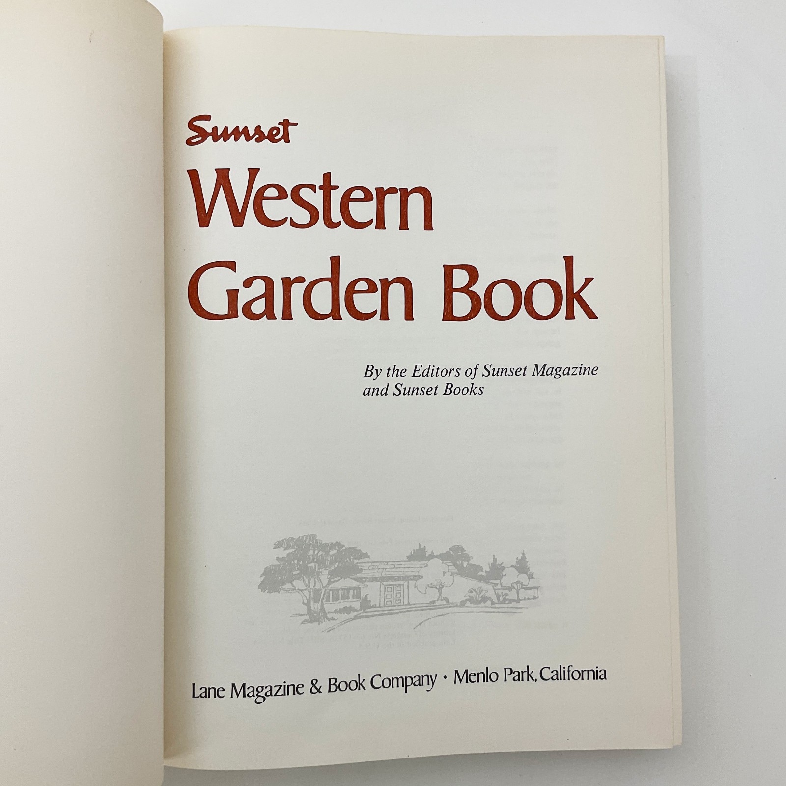 Western Garden Book Sunset Magazine Gardening Hardcover Book 1975