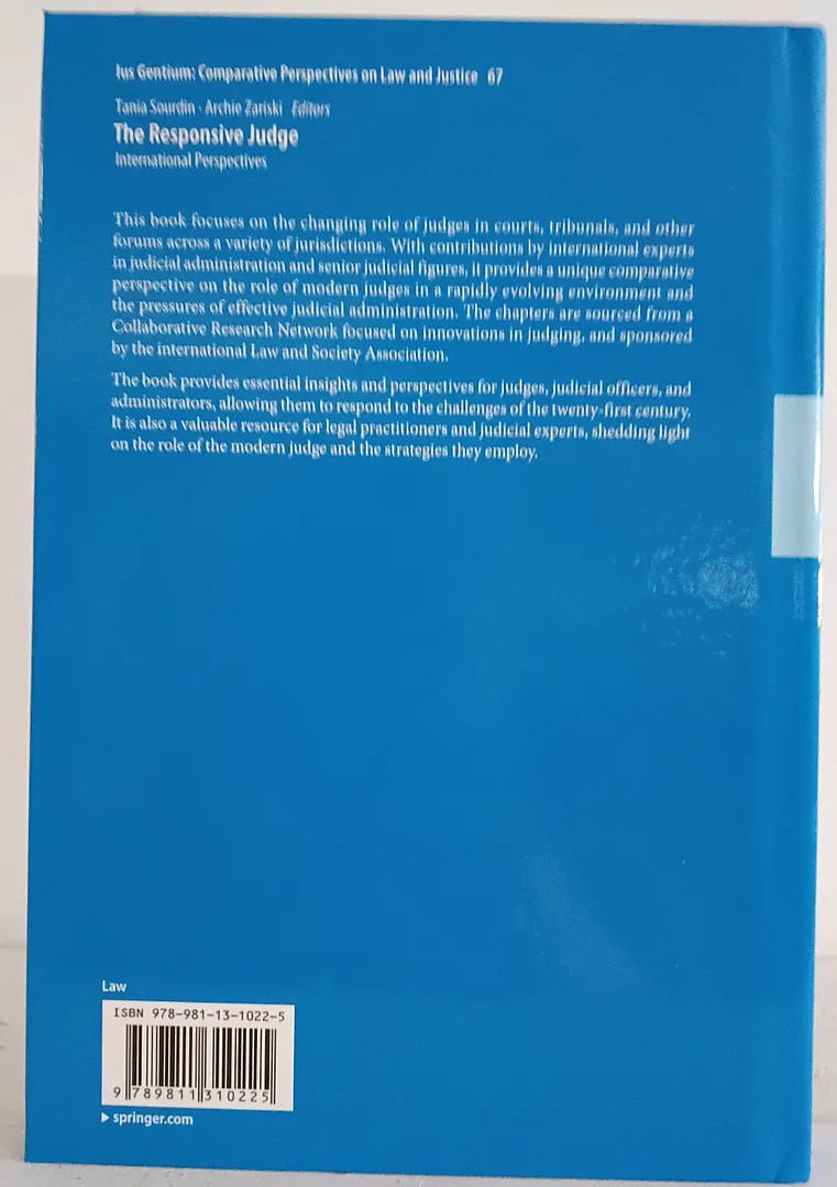 The Responsive Judge: International Perspectives (Ius Gentium: Comparative Per..