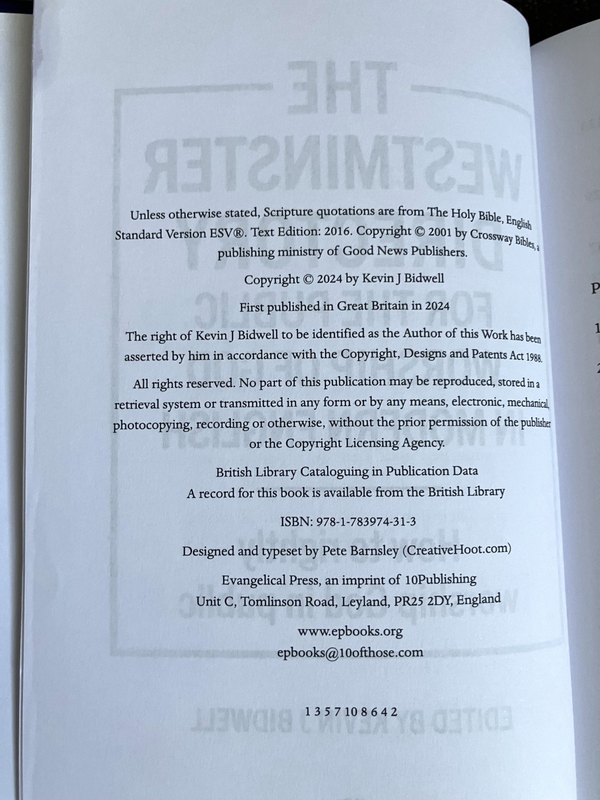 The Westminster Directory for the Public Worship of God in Modern English HC