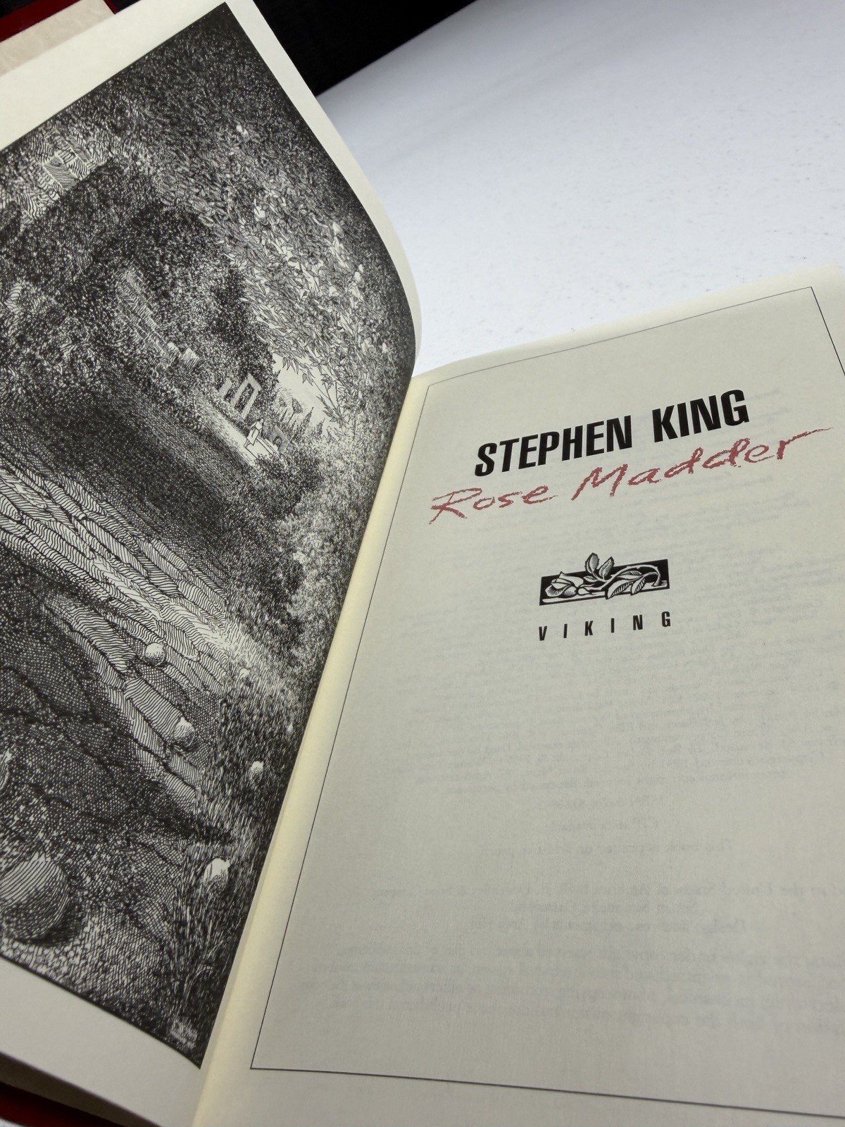 Stephen King Rose Madder Hardcover Stephen King Library Red Gold Gilt 1995